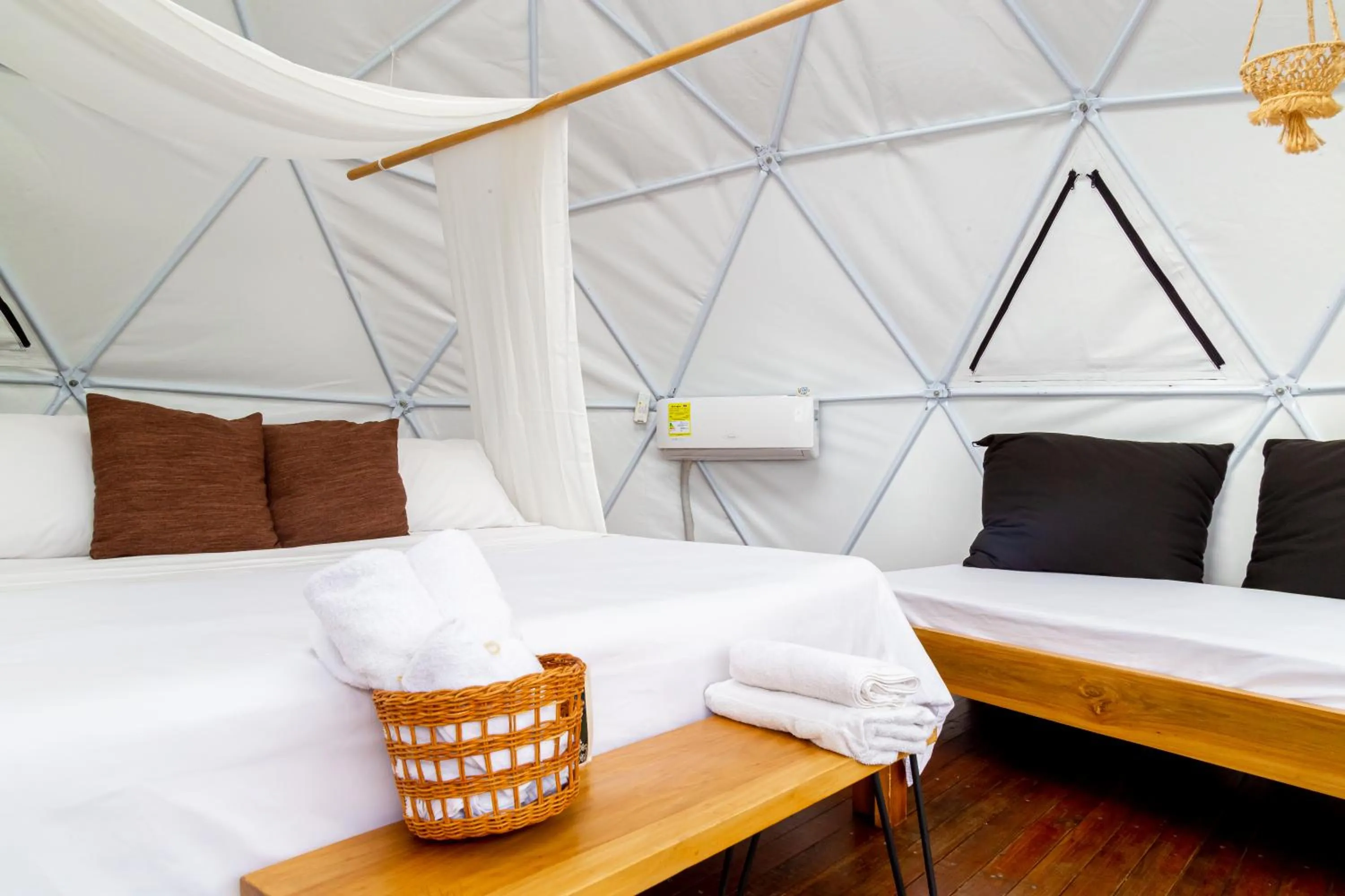 Bed in Ecohotel Monte Tierra Habitaciones y Glamping