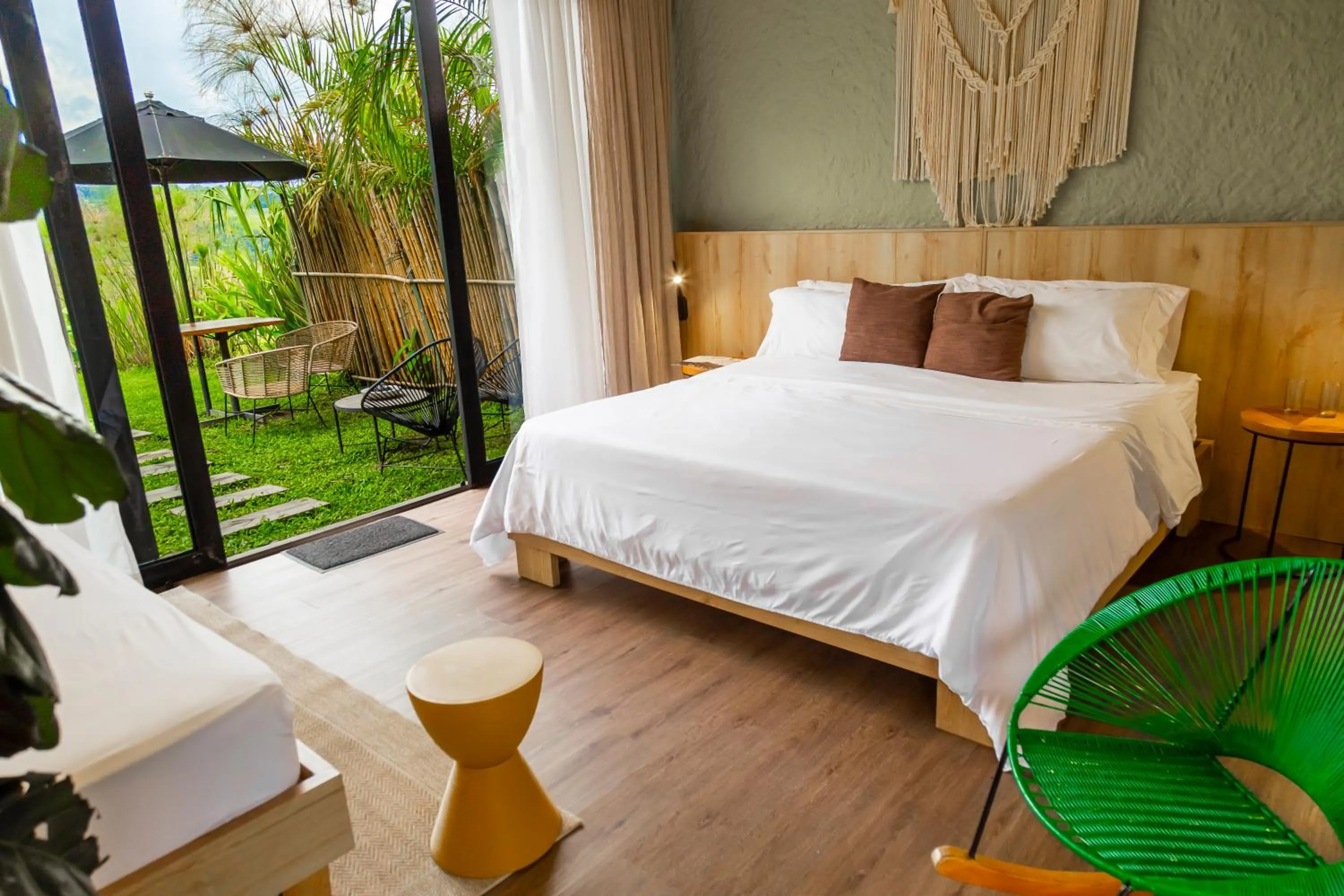 Bed in Ecohotel Monte Tierra Habitaciones y Glamping