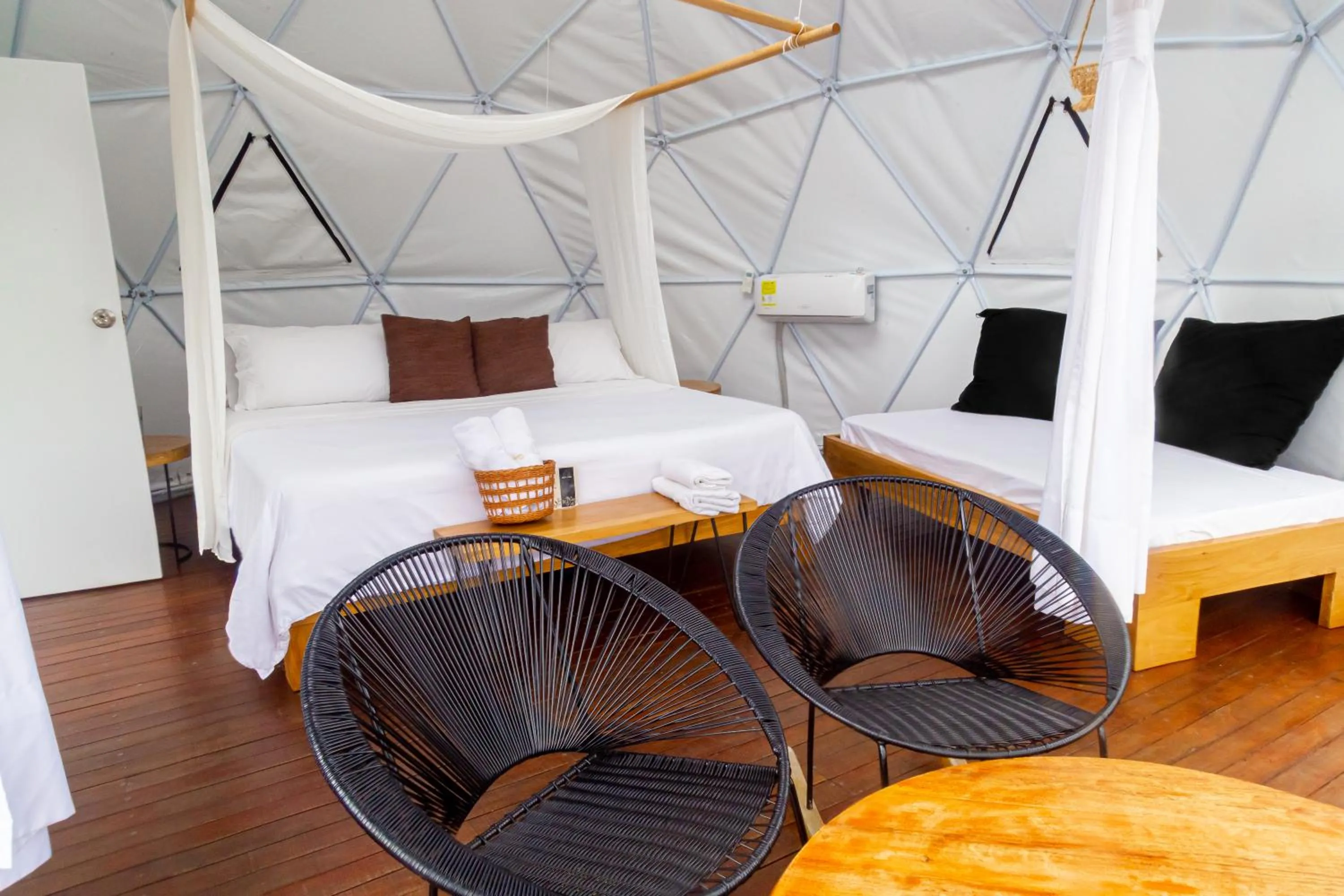 Bed in Ecohotel Monte Tierra Habitaciones y Glamping