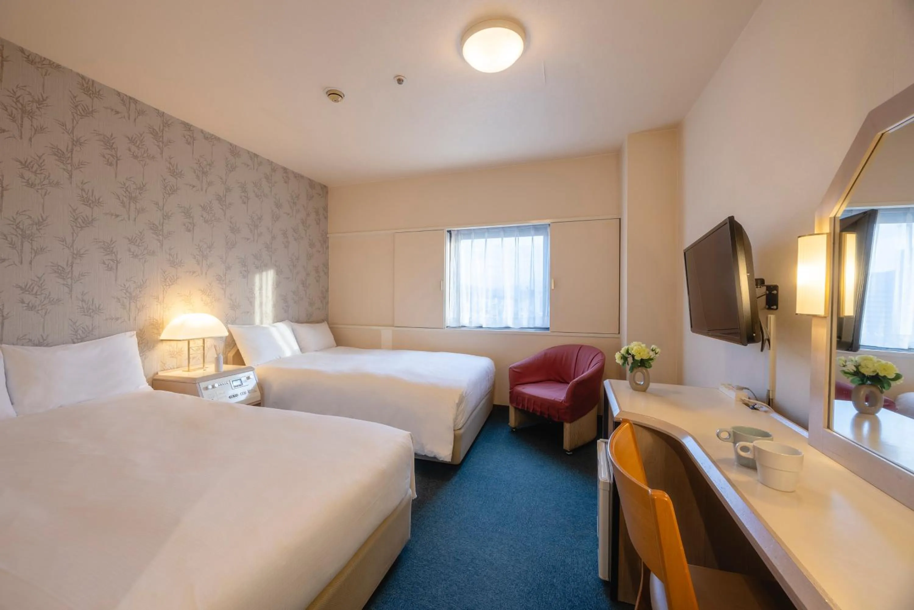 Bed in Aizuwakamatsu Washington Hotel