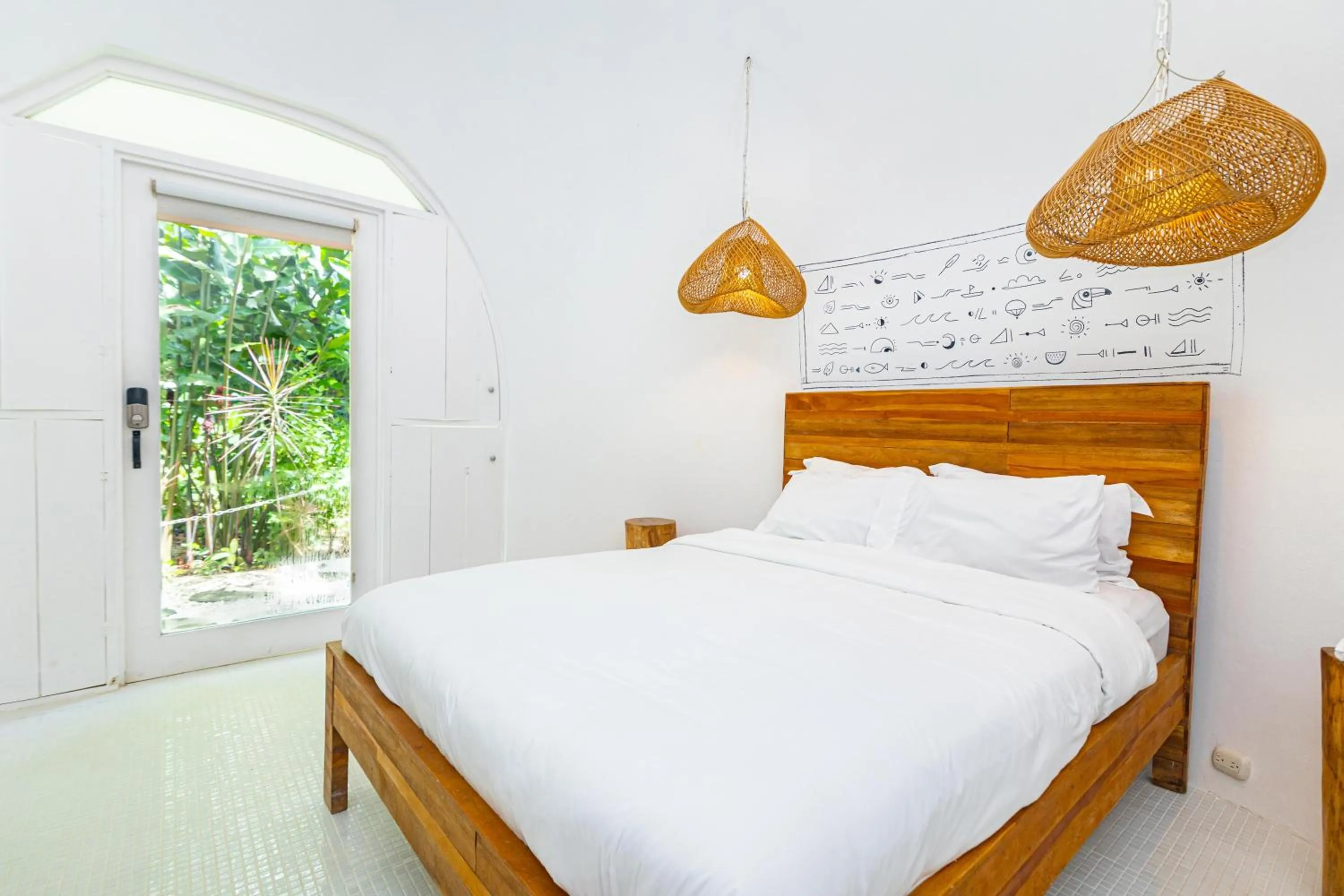 Bed in Igloo Beach Lodge