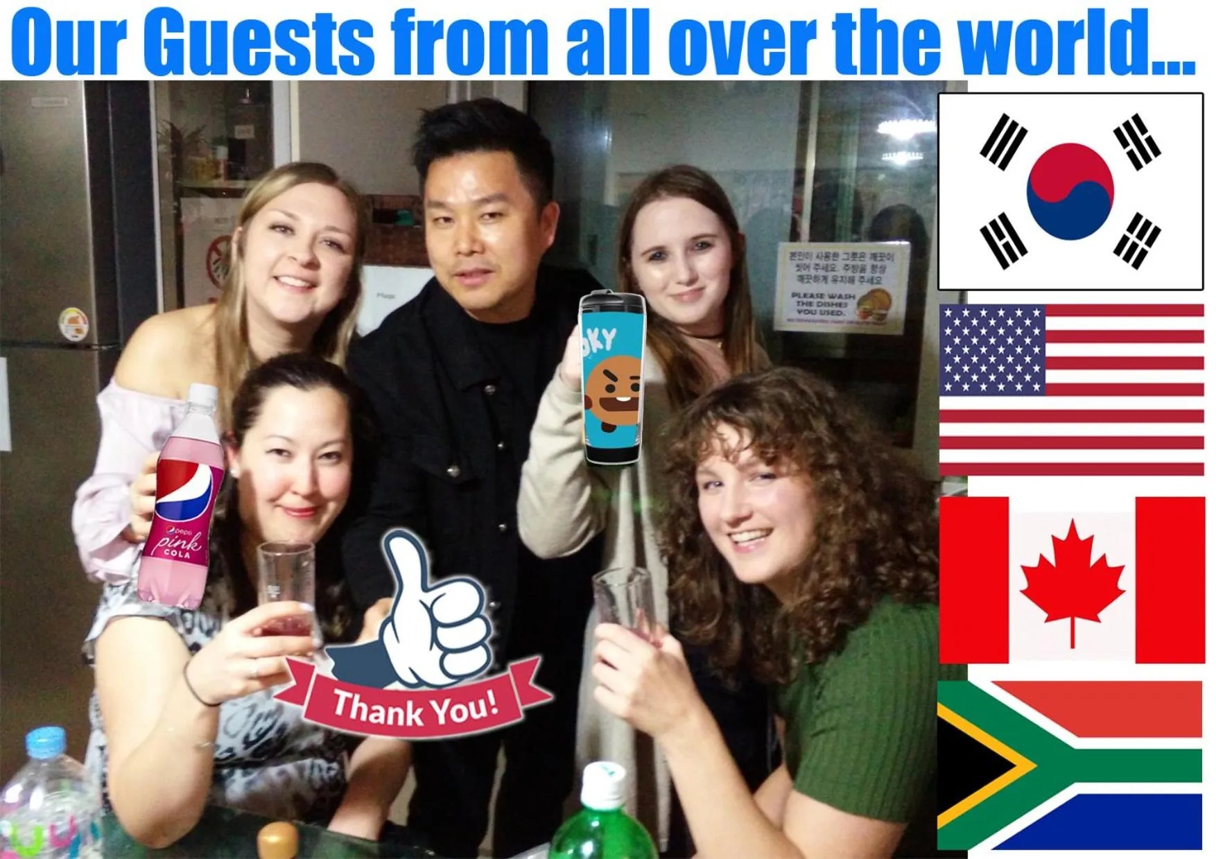 People in Mamas and Papas Guesthouse and Apartments in Seoul