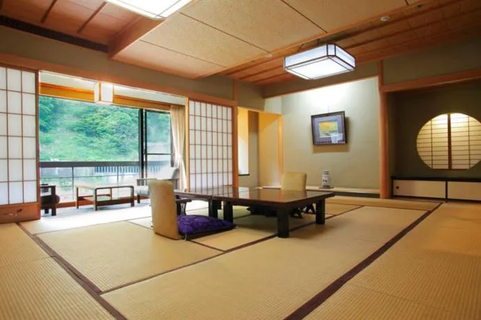 Photo of the whole room, Bed in Enraku