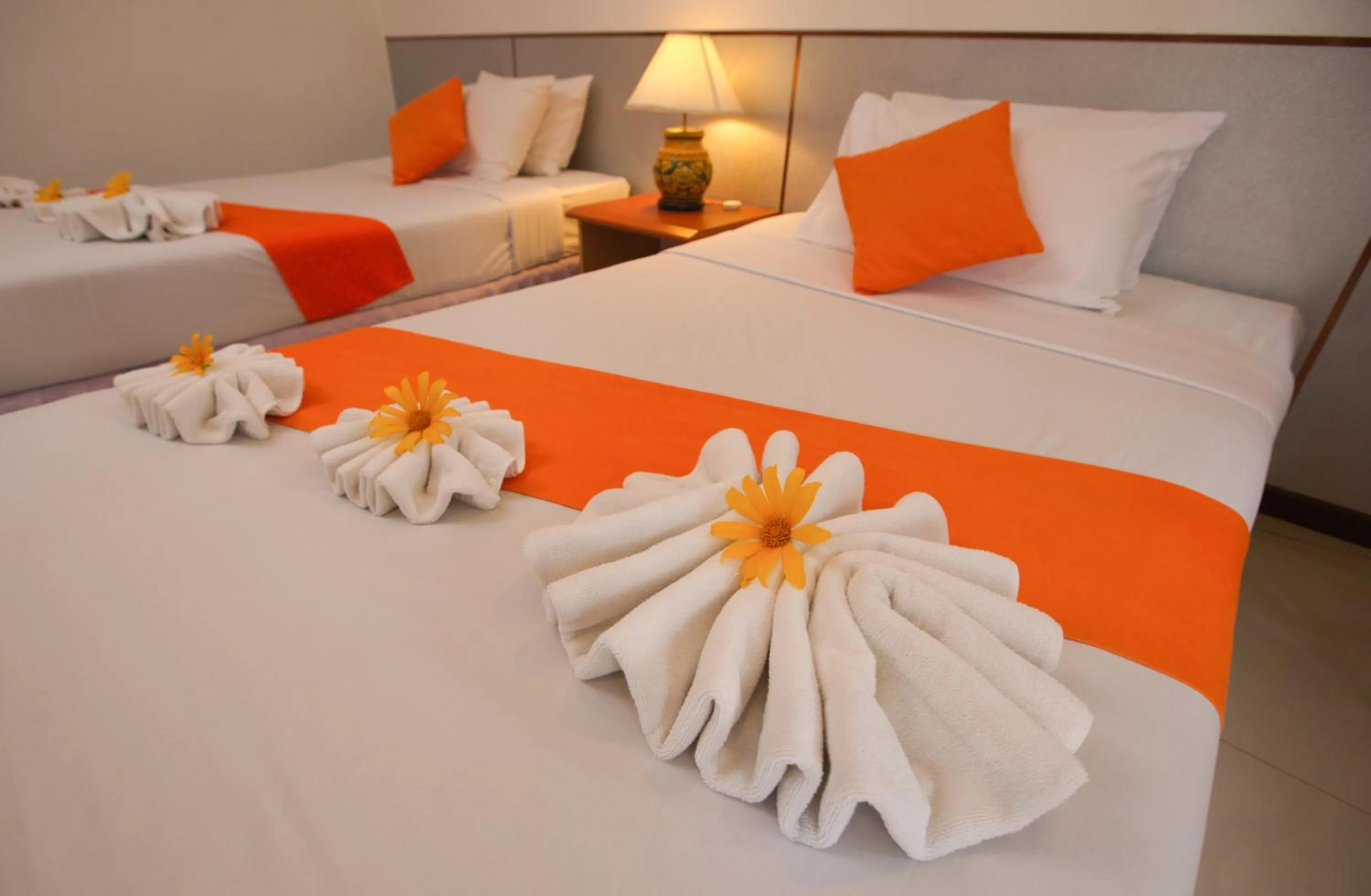 Bed in Muaklek Paradise Resort