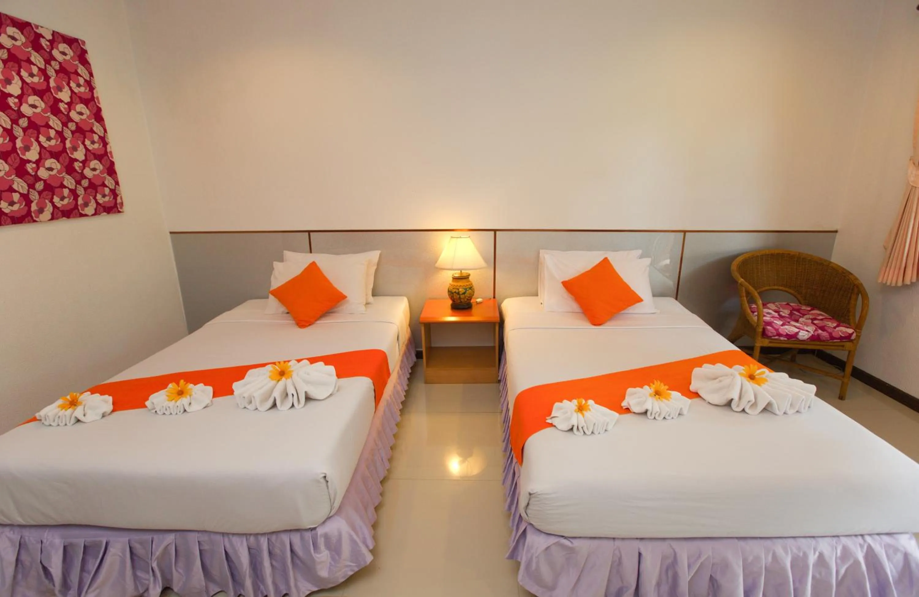 Bed in Muaklek Paradise Resort