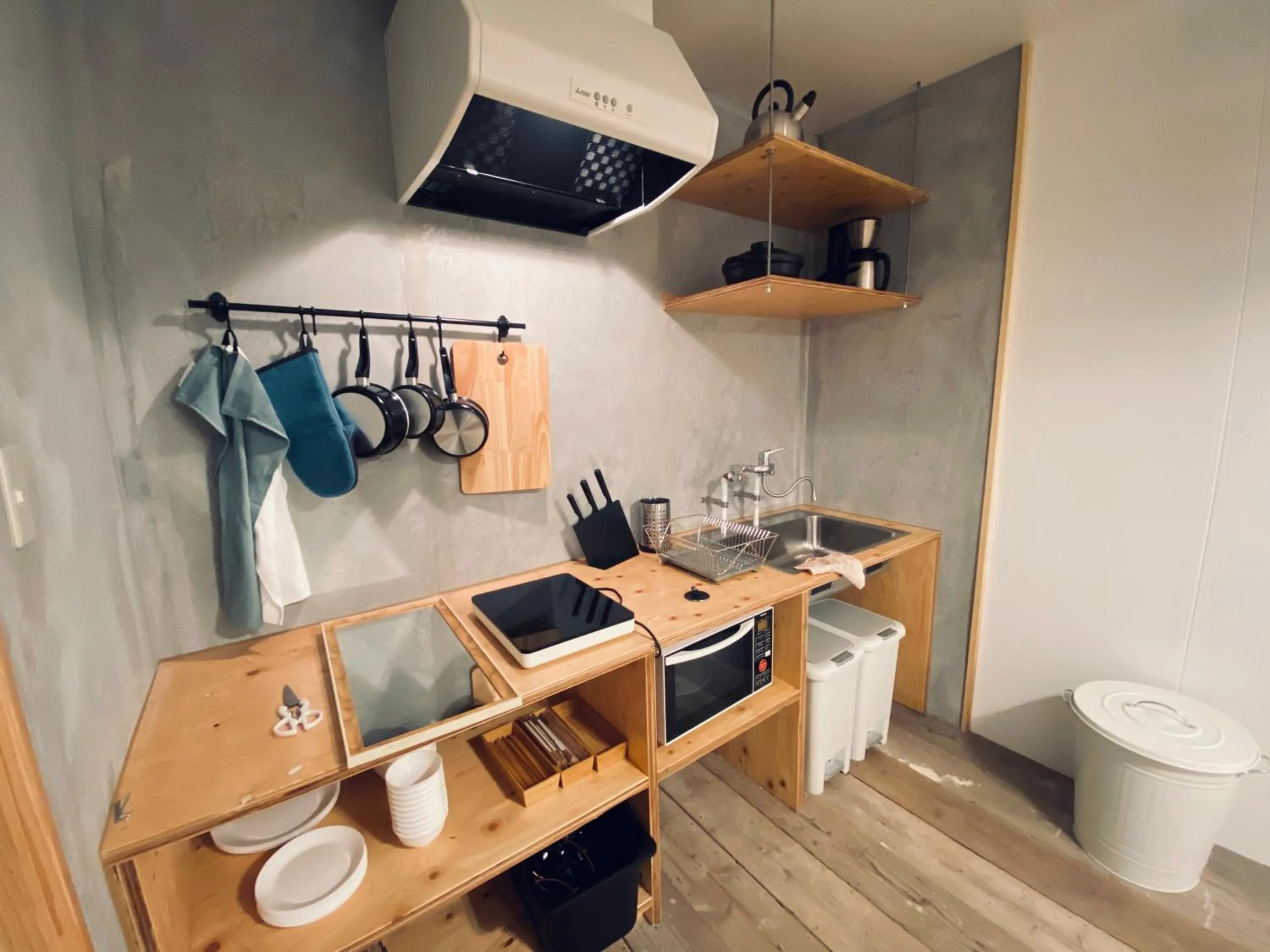 Kitchen or kitchenette in HOTEL&HOSTEL HARU