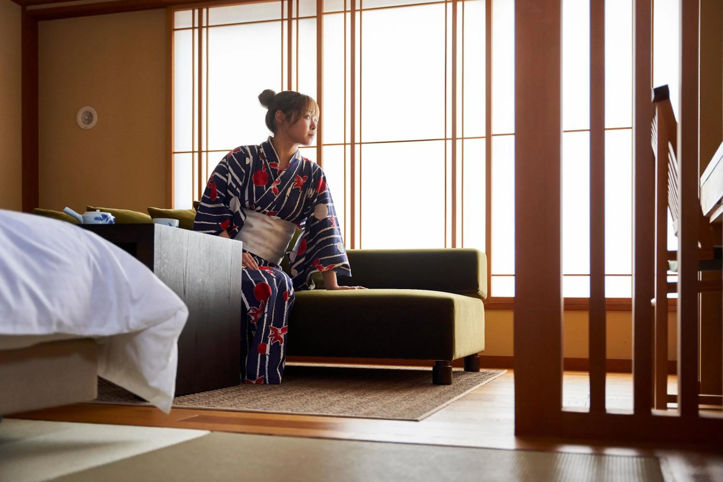 Bed in Tamaya Ryokan