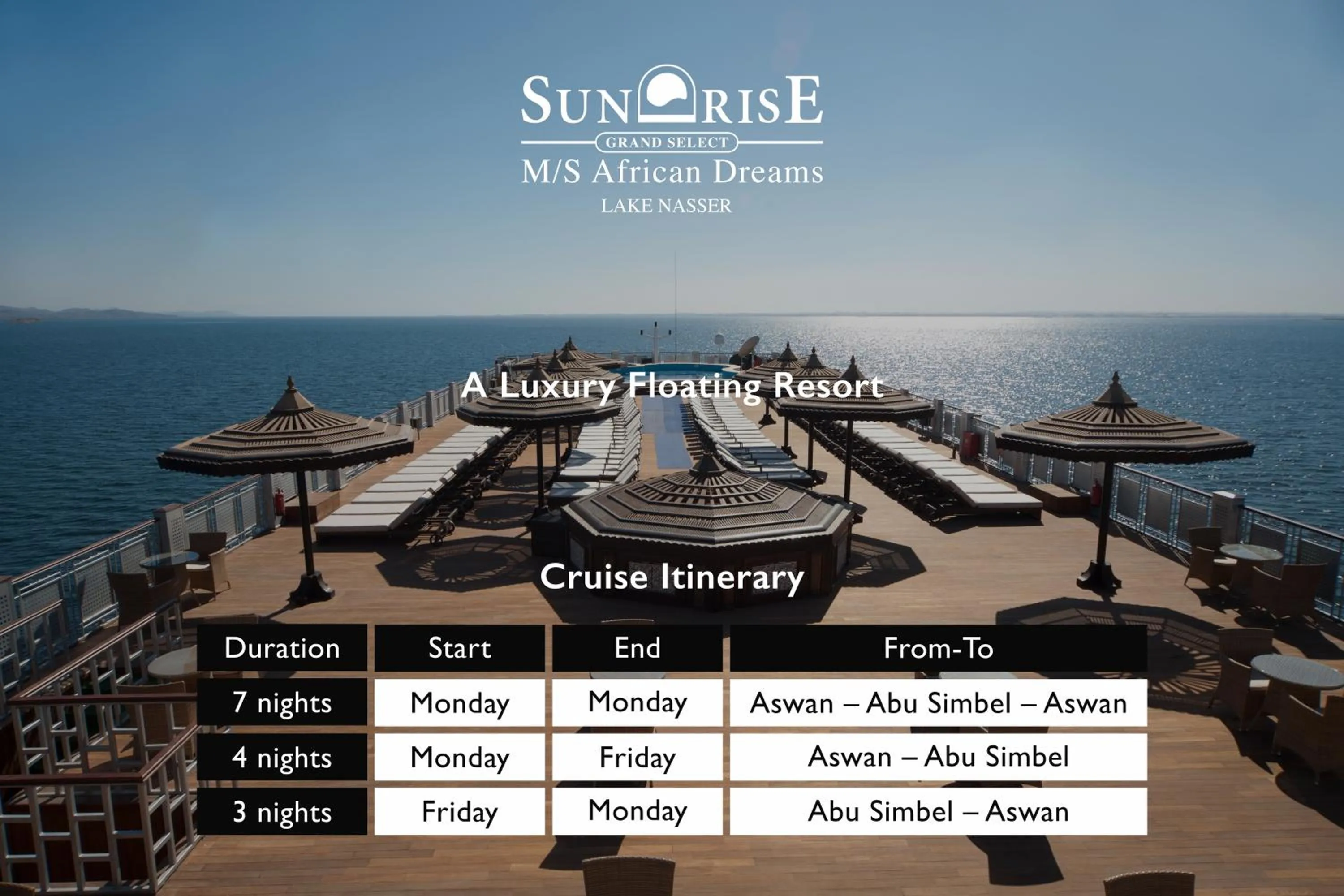 Logo/Certificate/Sign in SUNRISE African Dreams Cruise -Grand Select-