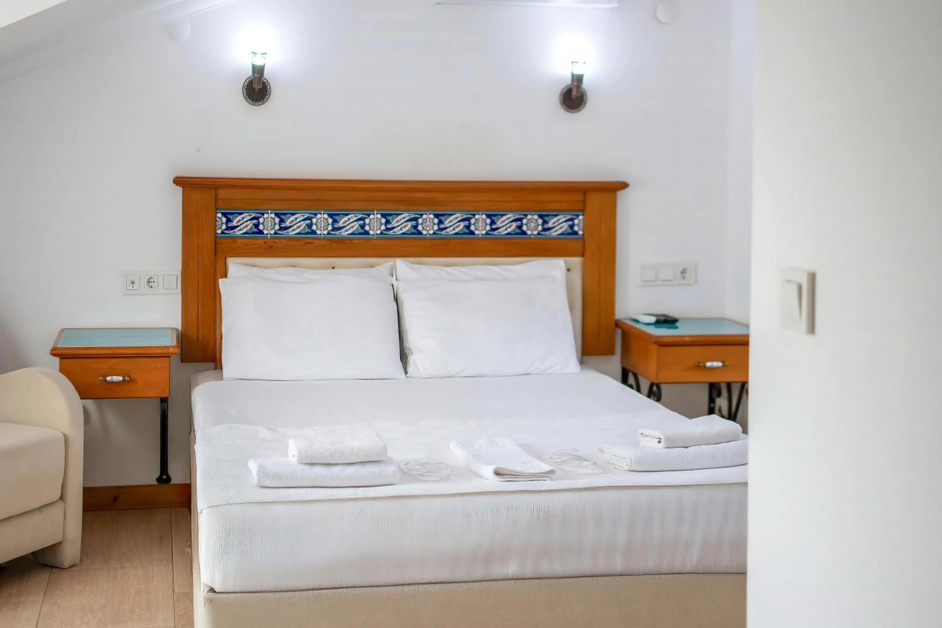 Bed in Datca Kilic Hotel