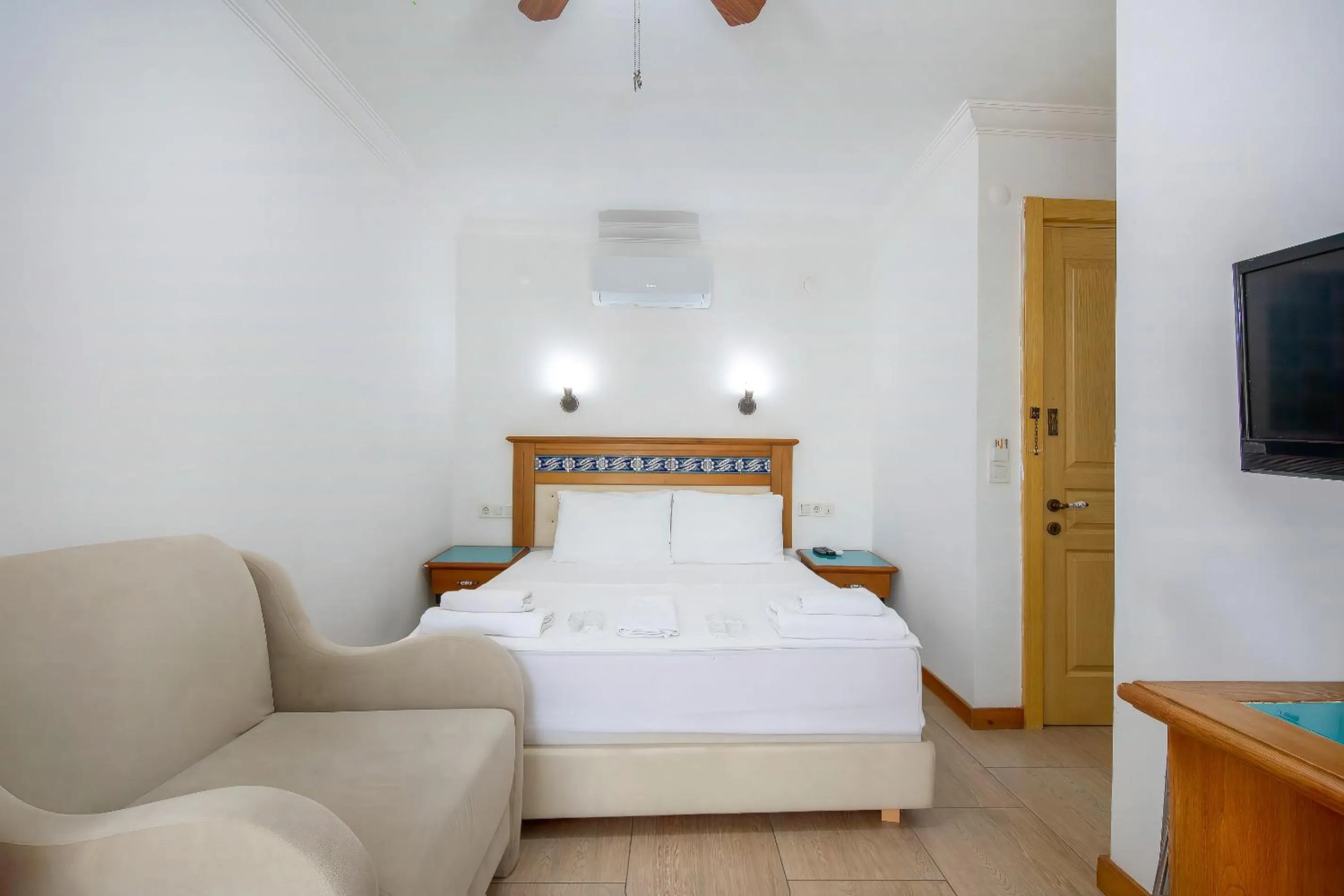 Bed in Datca Kilic Hotel