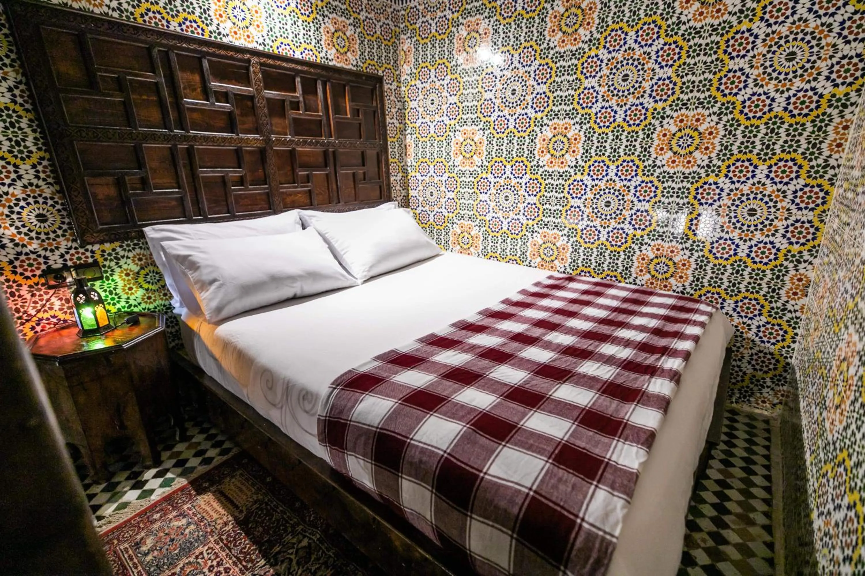 Bed in Riad Fes Aicha & SPA