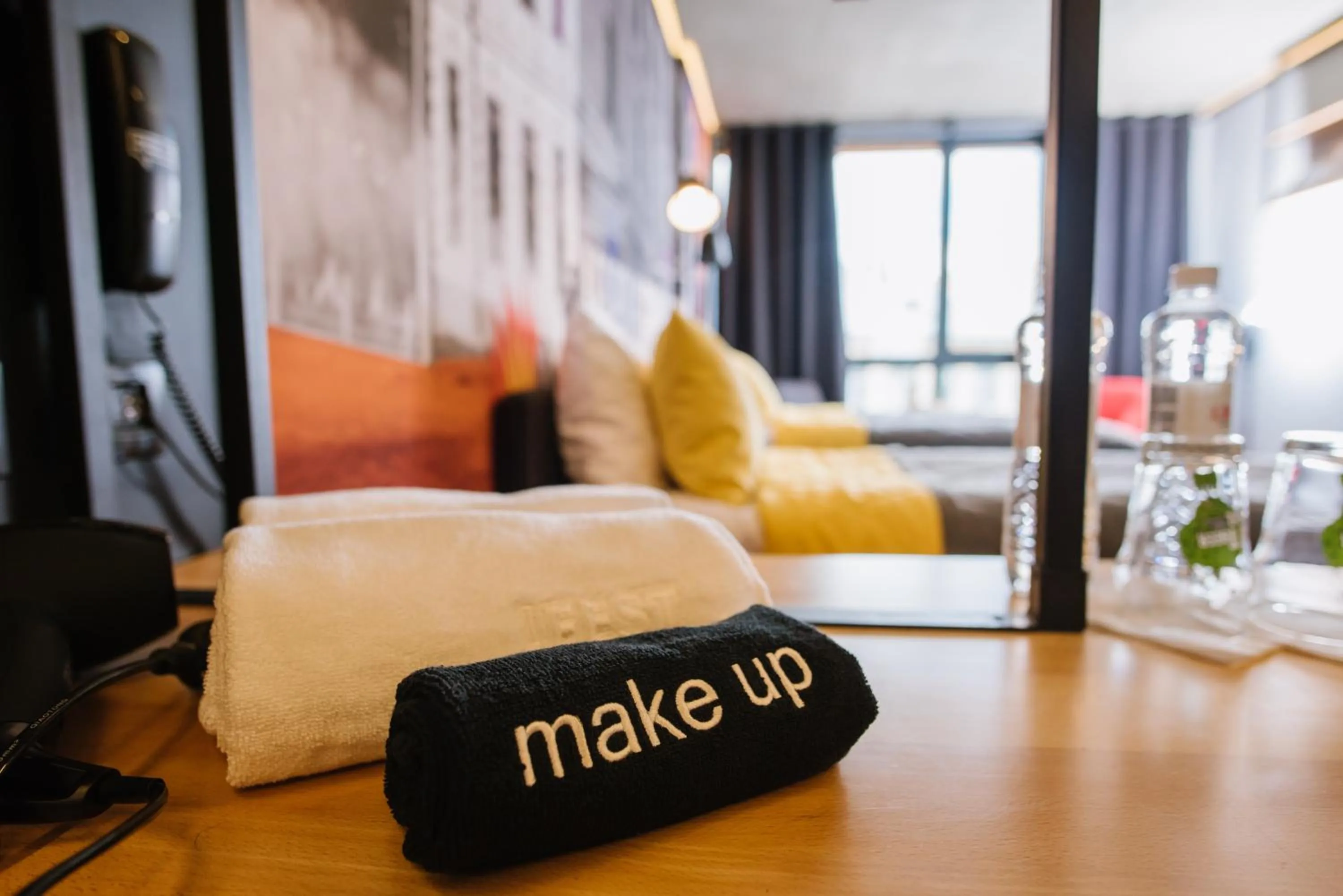 towels, Bed in !FEST Hotel