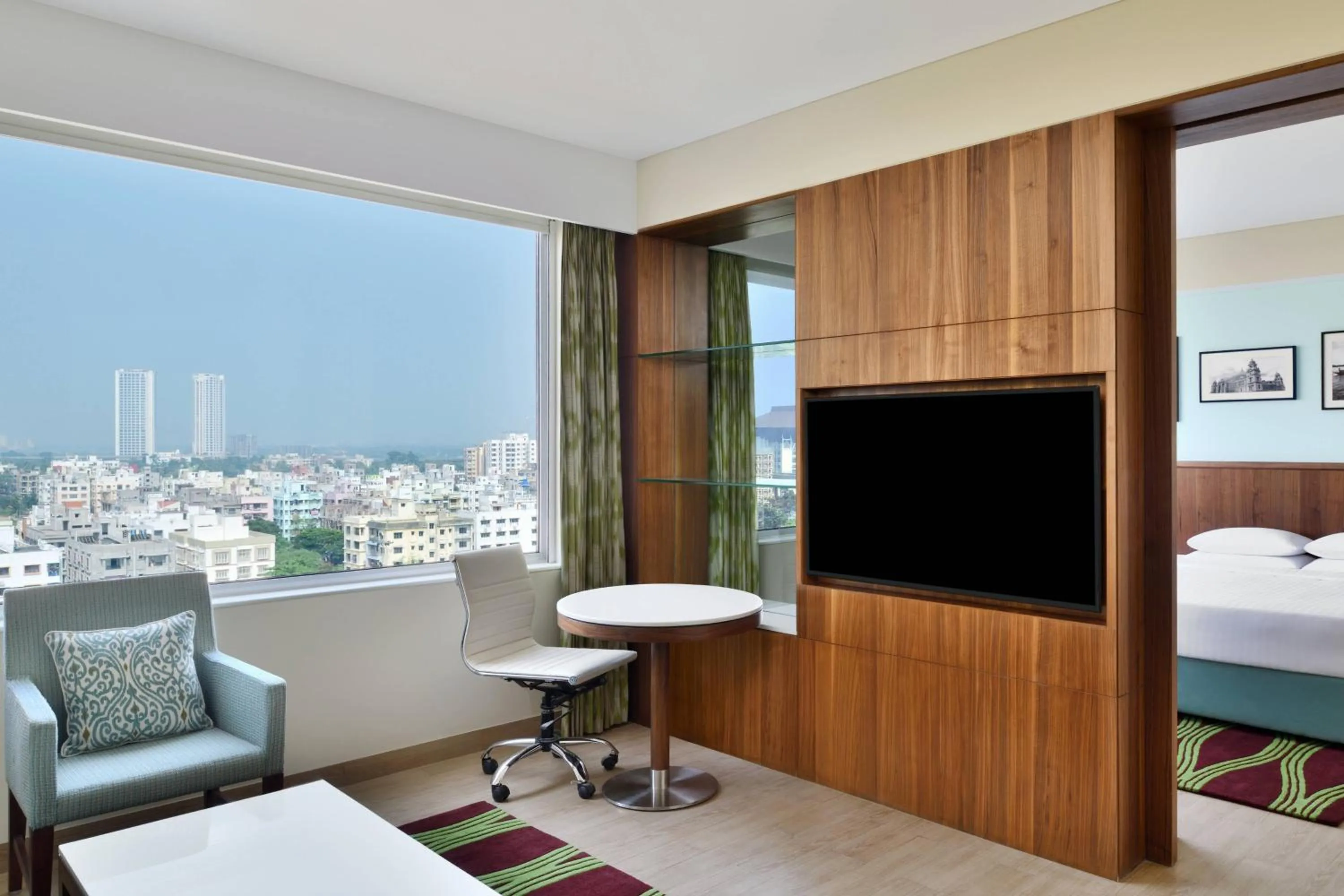 Living room, Bed in Fairfield by Marriott Kolkata