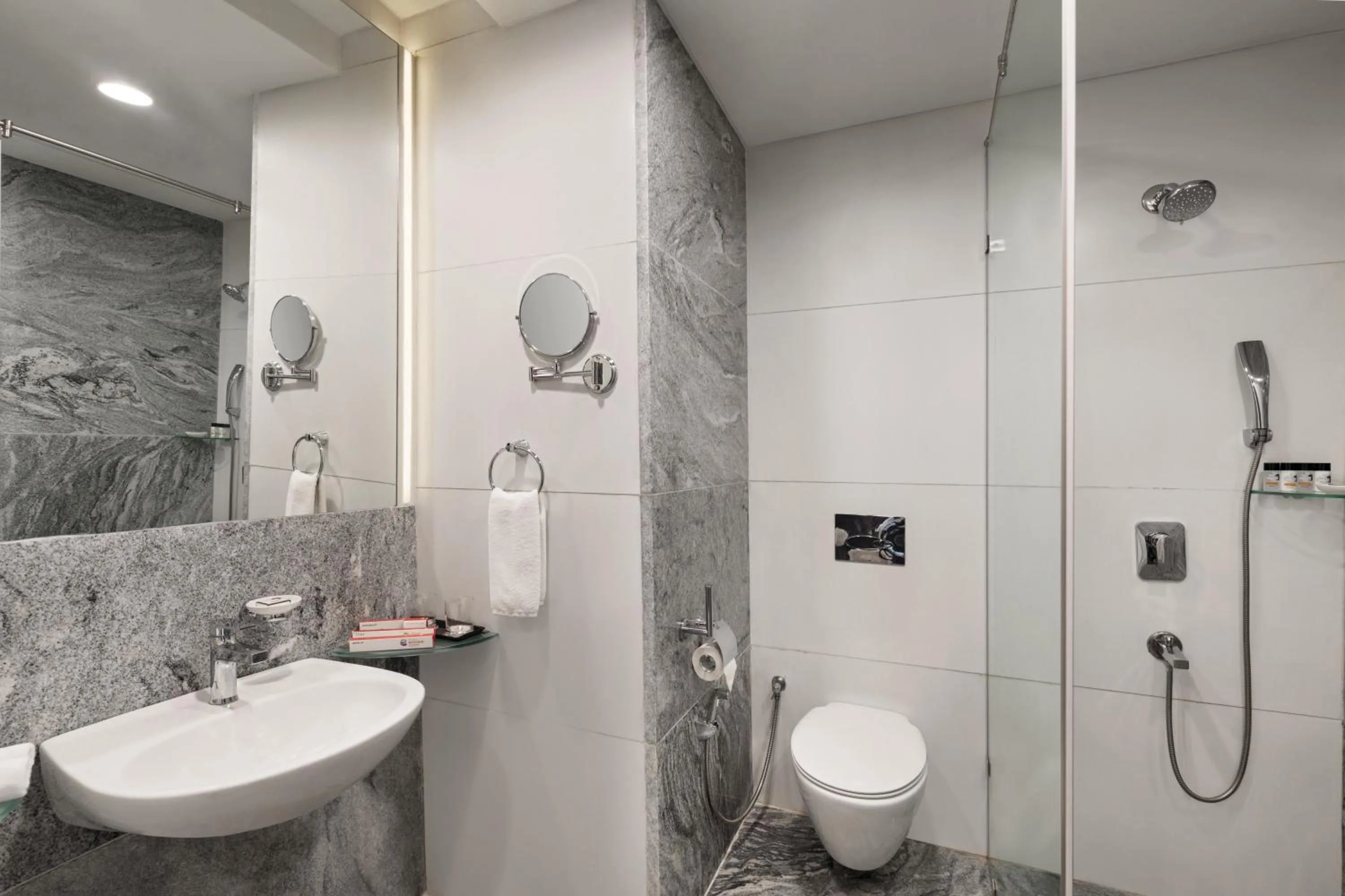 Bathroom in Ramada Encore by Wyndham Statue of Unity