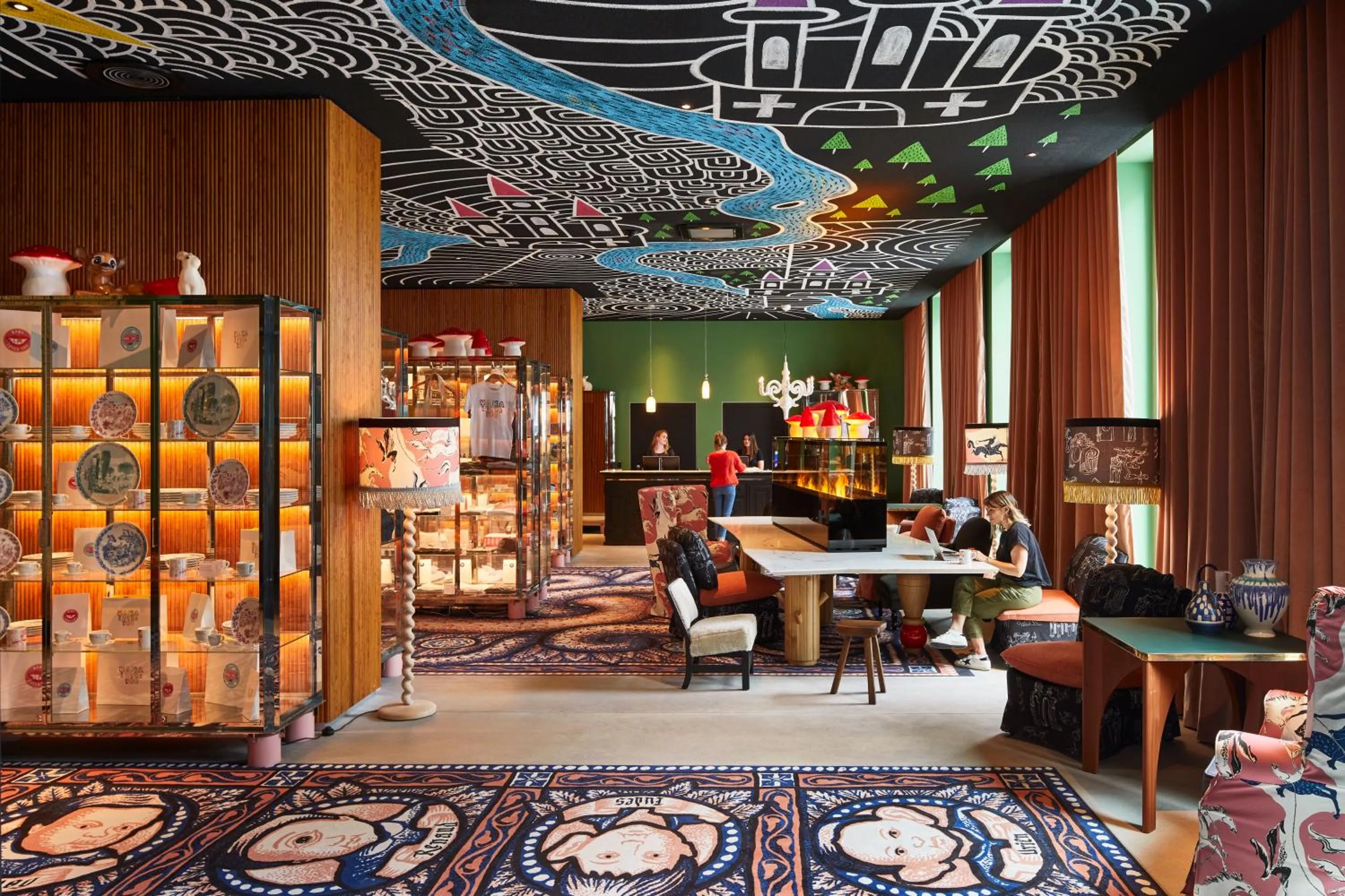 Lobby or reception in Mama Shelter Luxembourg