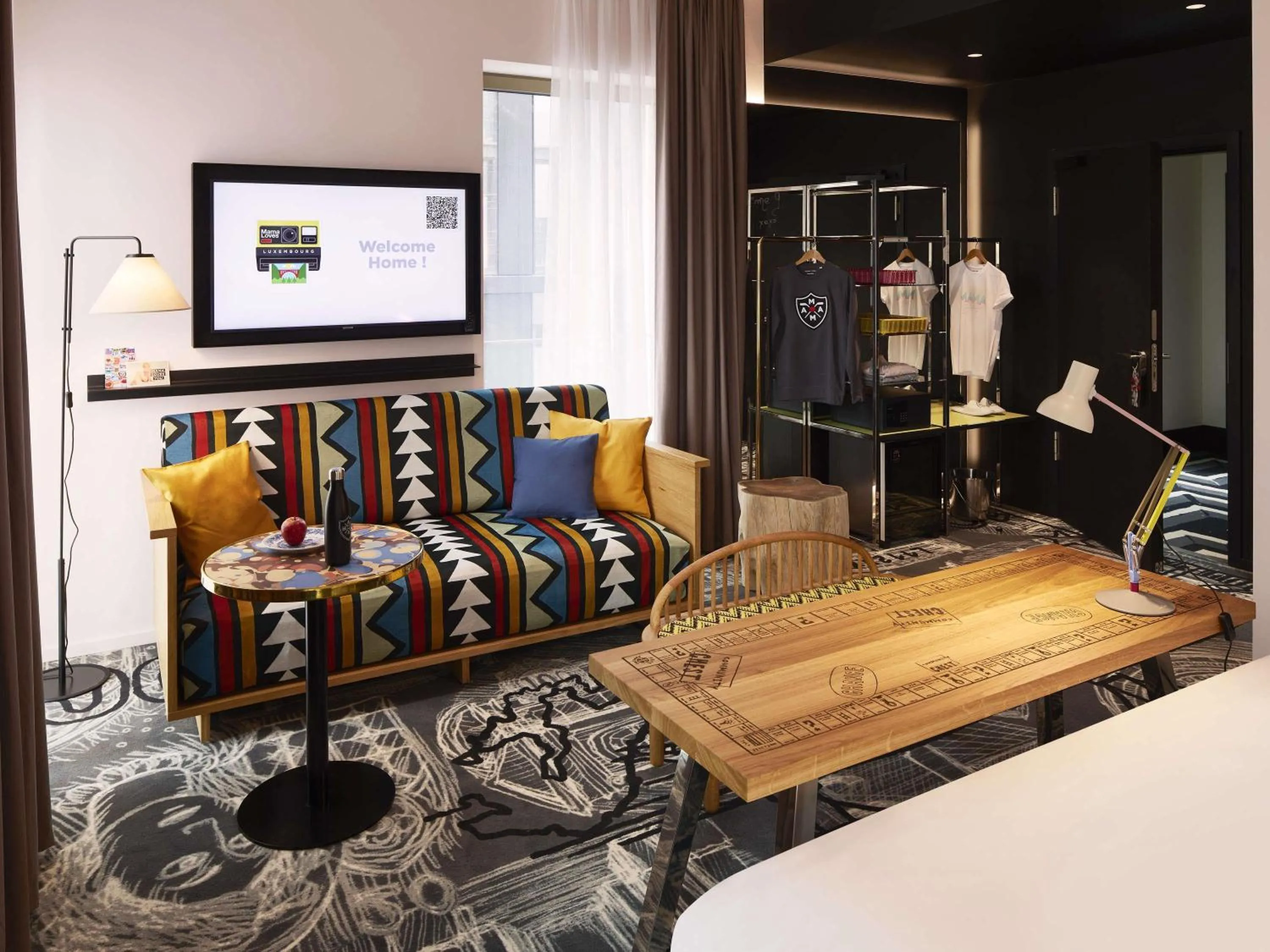 Bedroom in Mama Shelter Luxembourg