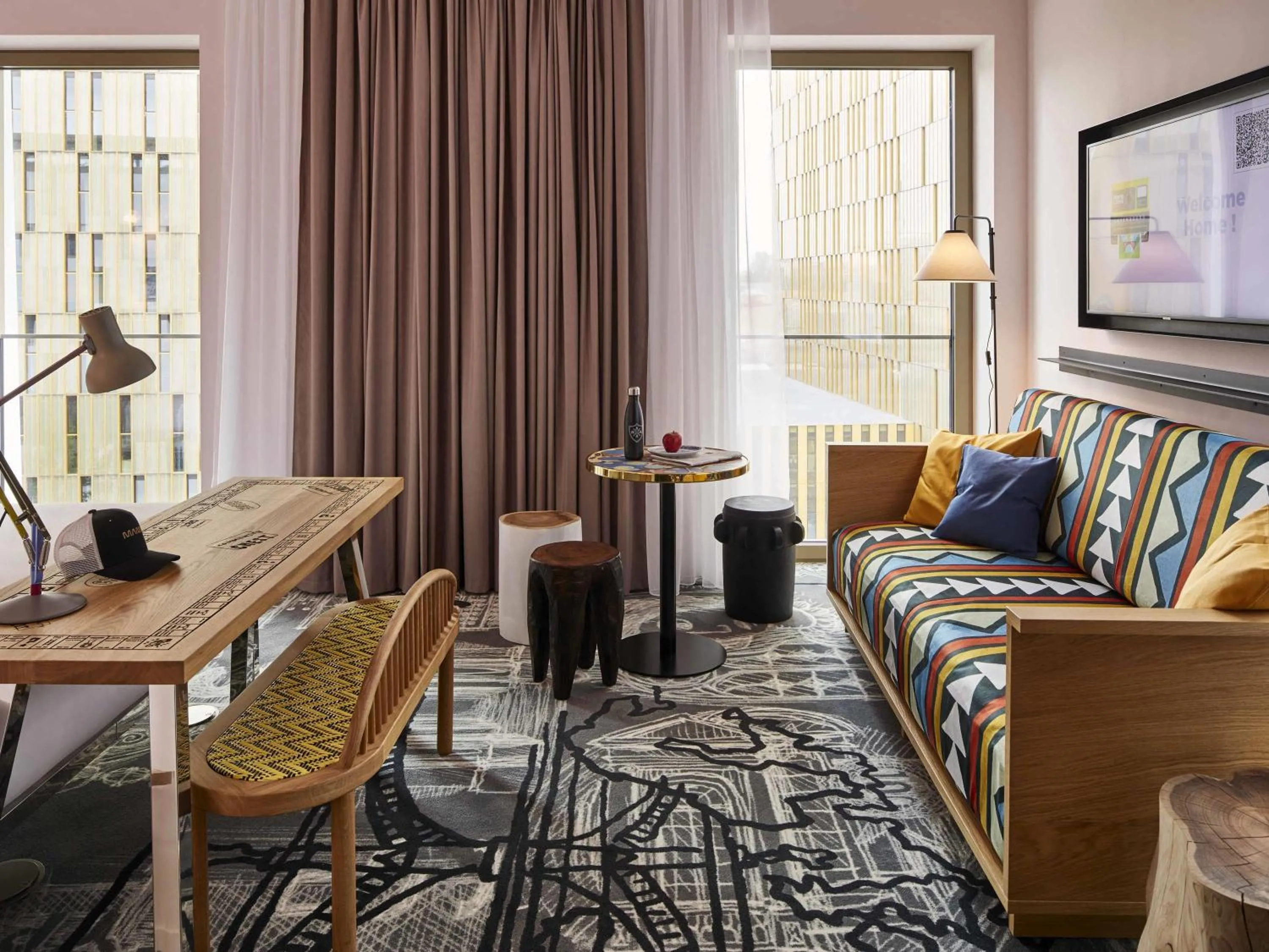 Bedroom in Mama Shelter Luxembourg