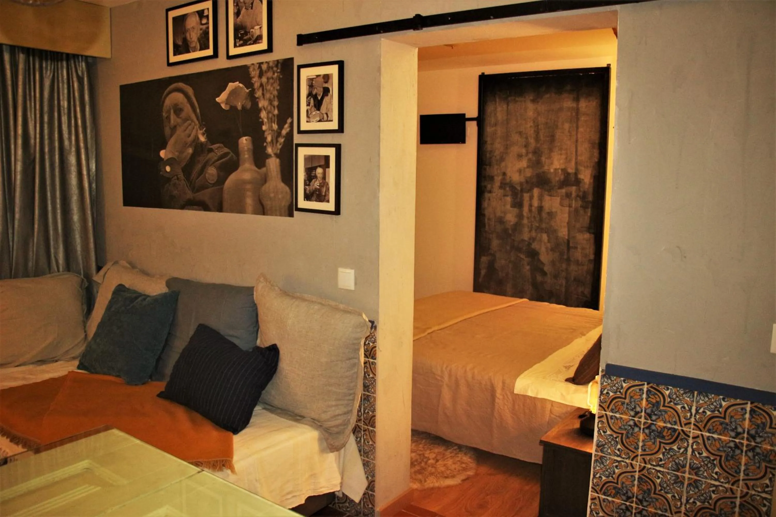 Living room, Bed in Quintinha D`Arga