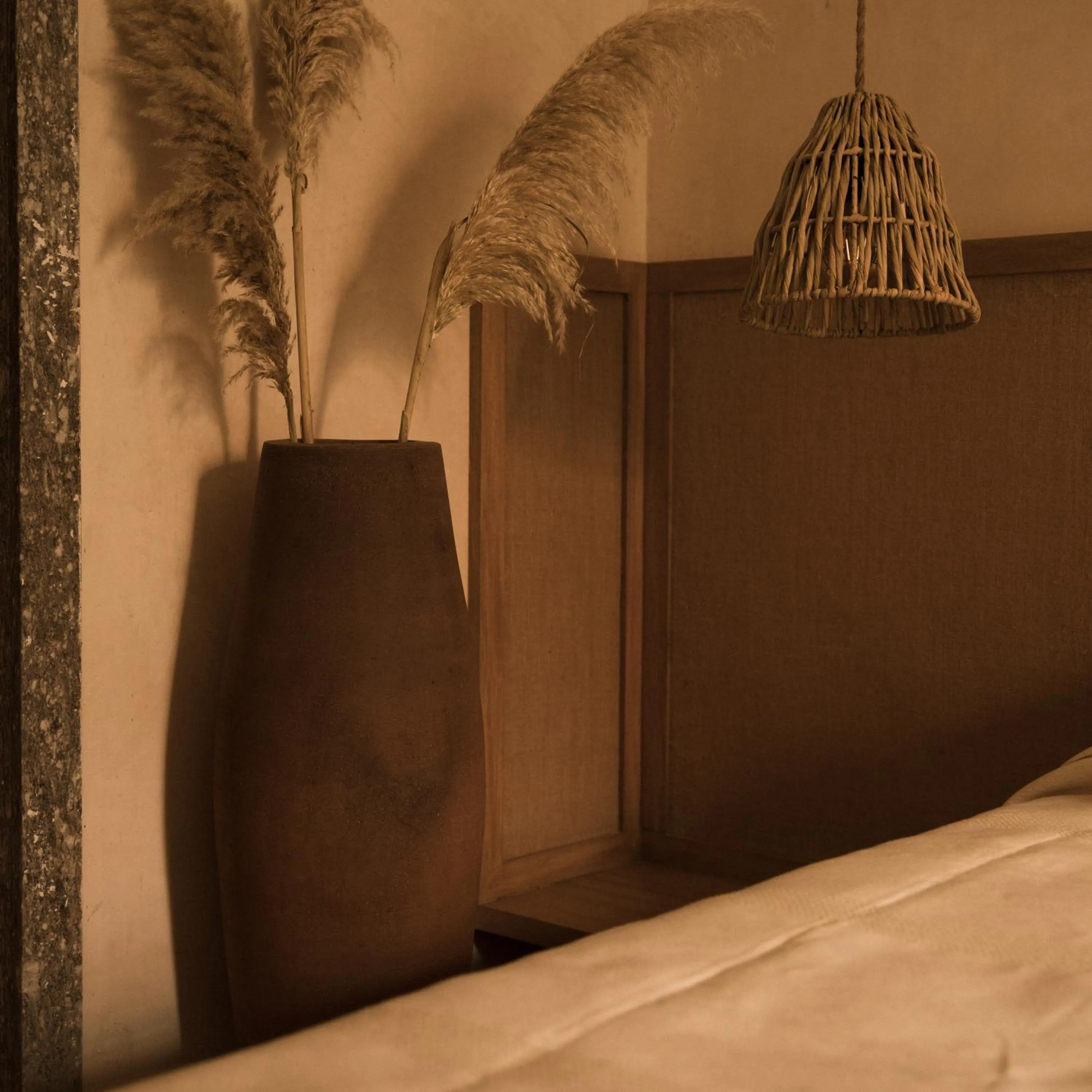 Decorative detail, Bed in Casa Montore by Barrio Mexico