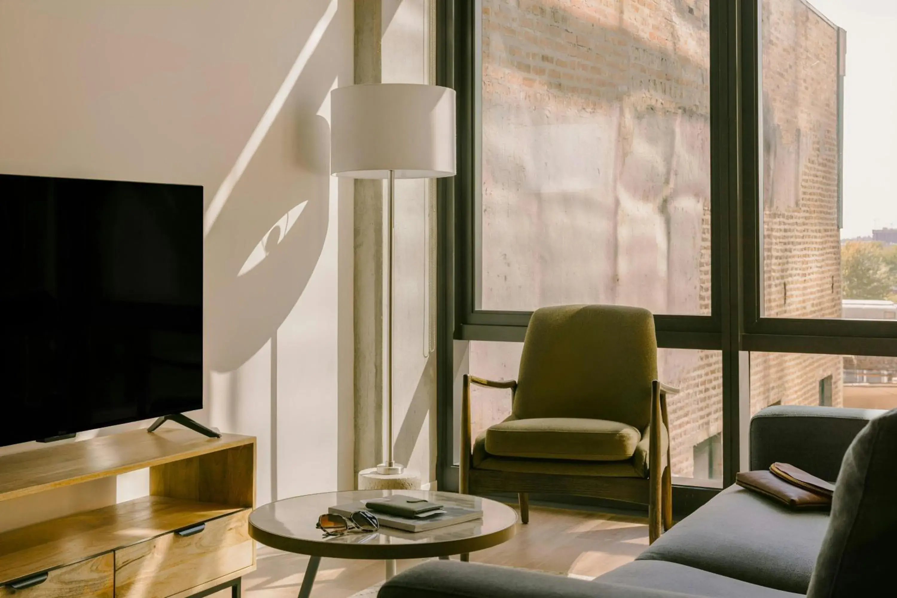 Two-Bedroom Superior Apartment with Balcony and City View in Sonder by Marriott Bonvoy South Wabash Apartments South Loop Two-Bedroom Superior Apartment with Balcony and City View in Sonder by Marriott Bonvoy South Wabash Apartments South Loop