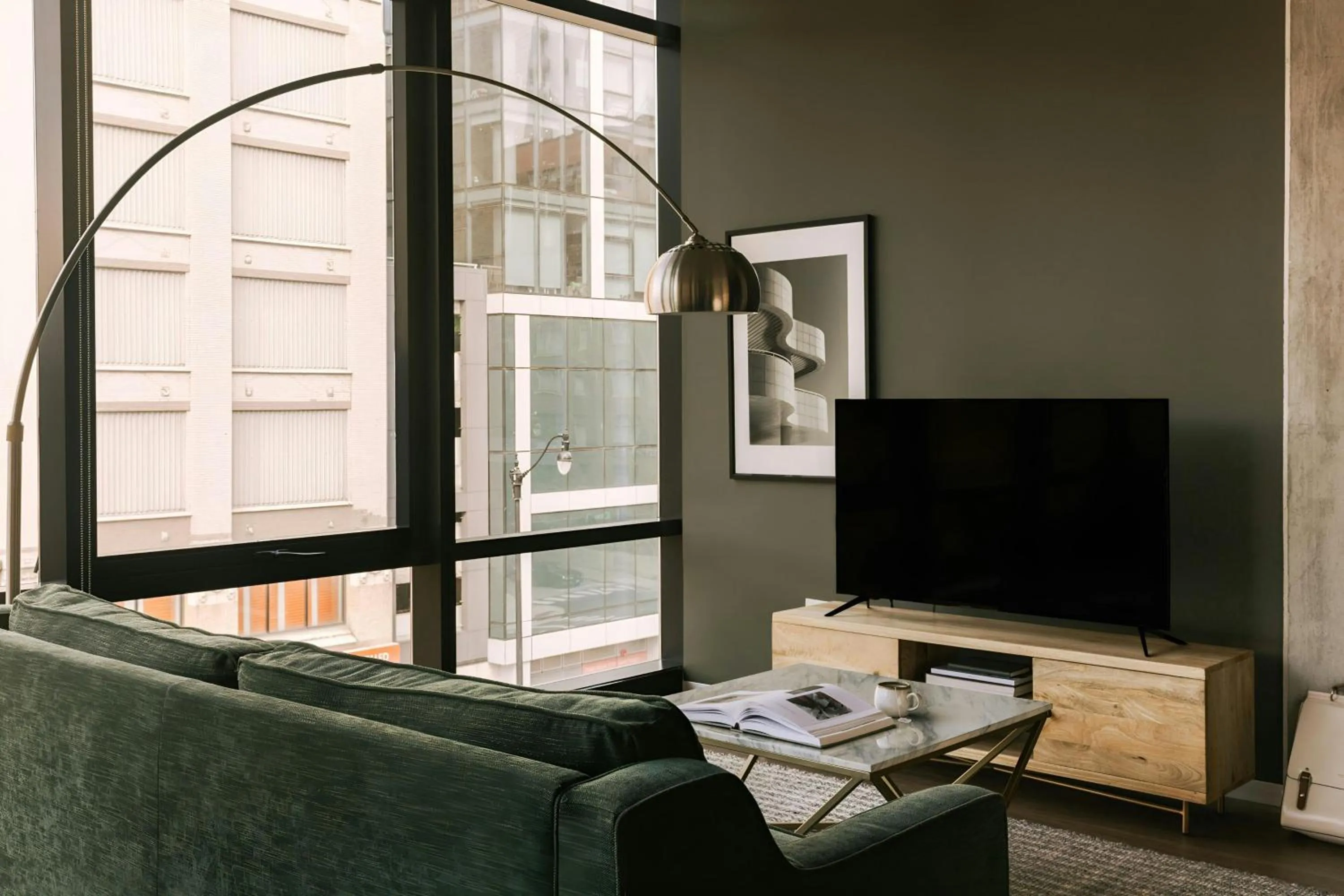 Living room in Sonder by Marriott Bonvoy South Wabash Apartments South Loop