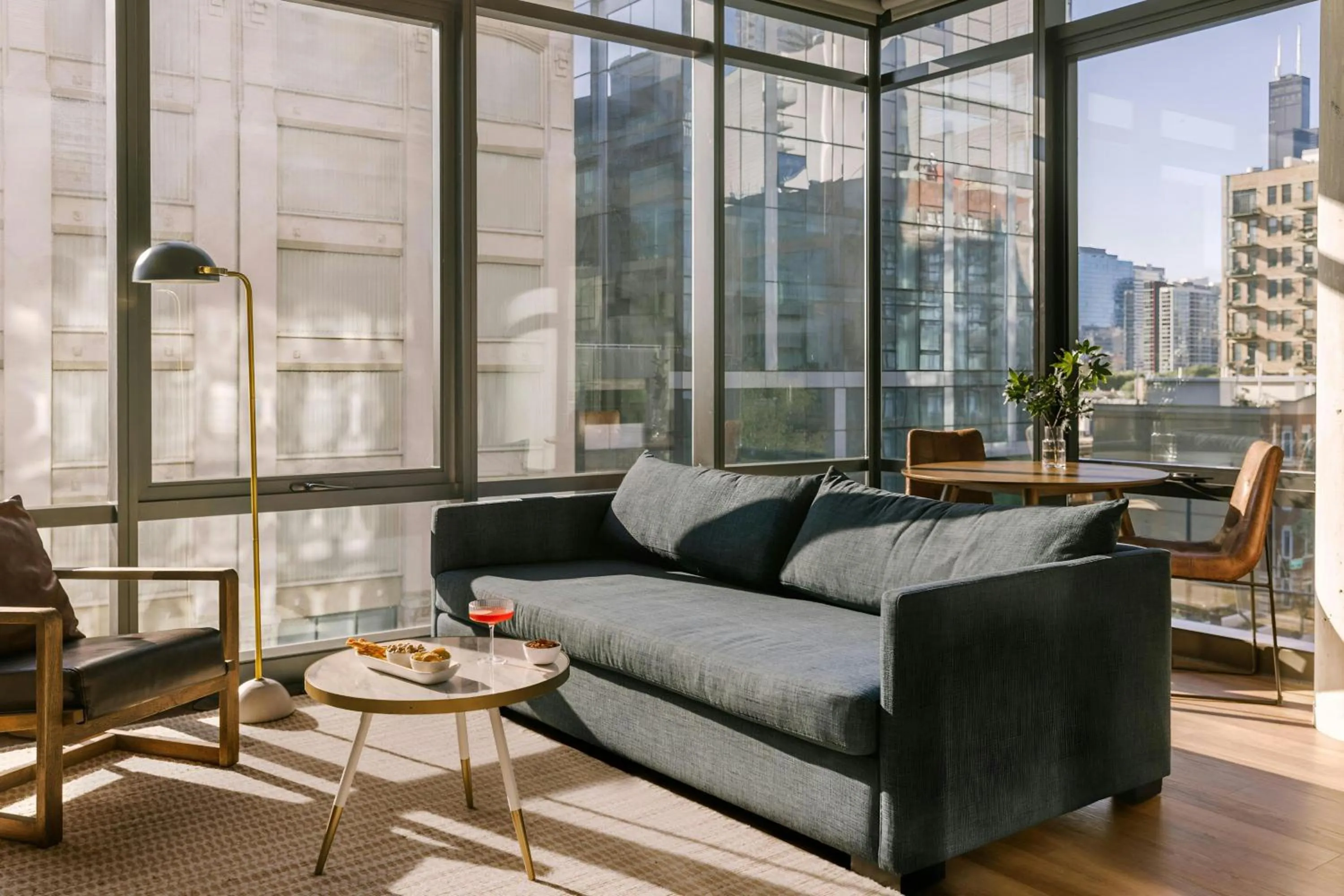 Living room in Sonder by Marriott Bonvoy South Wabash Apartments South Loop