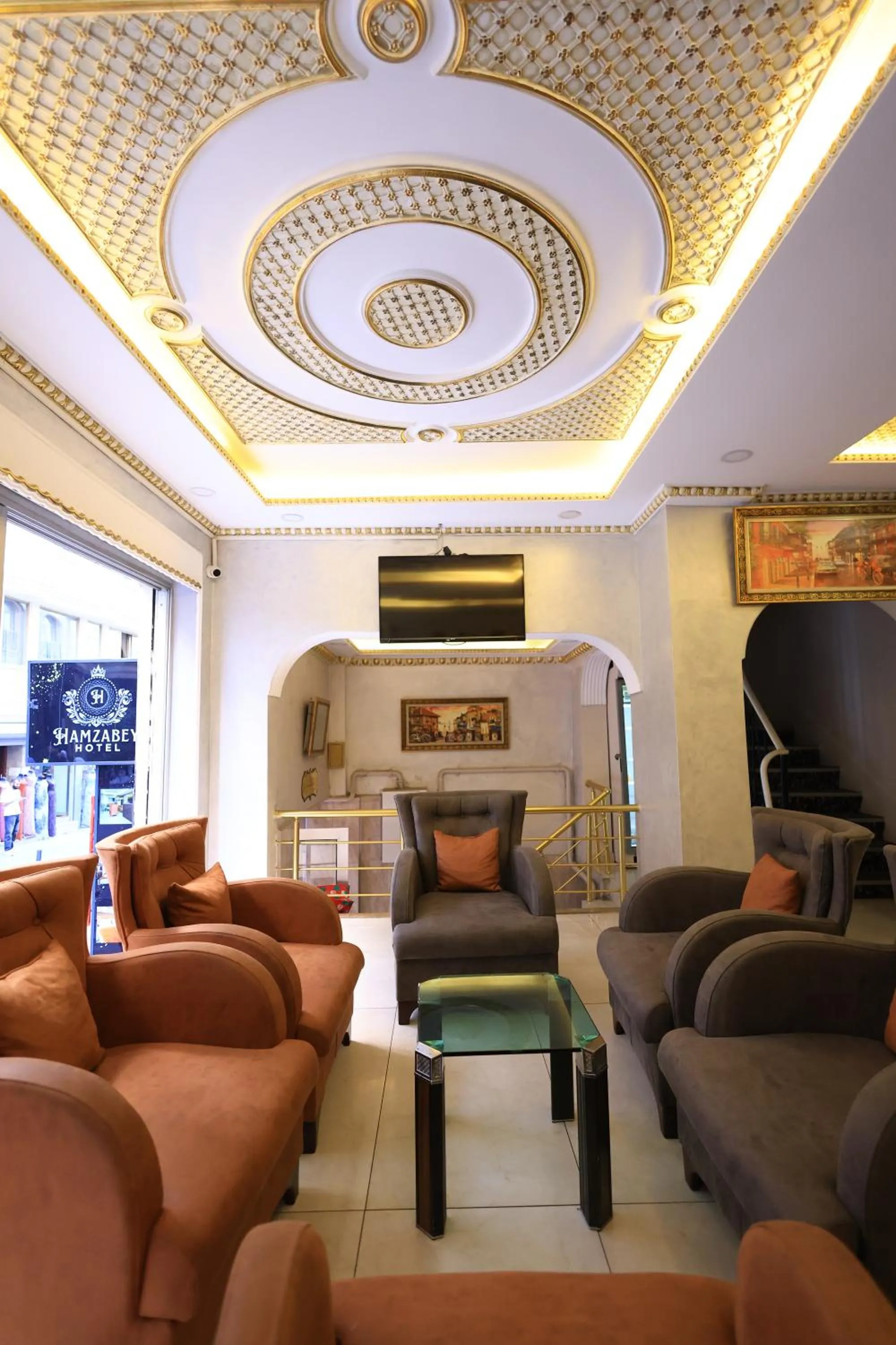 Lobby or reception in HamzaBey Hotel