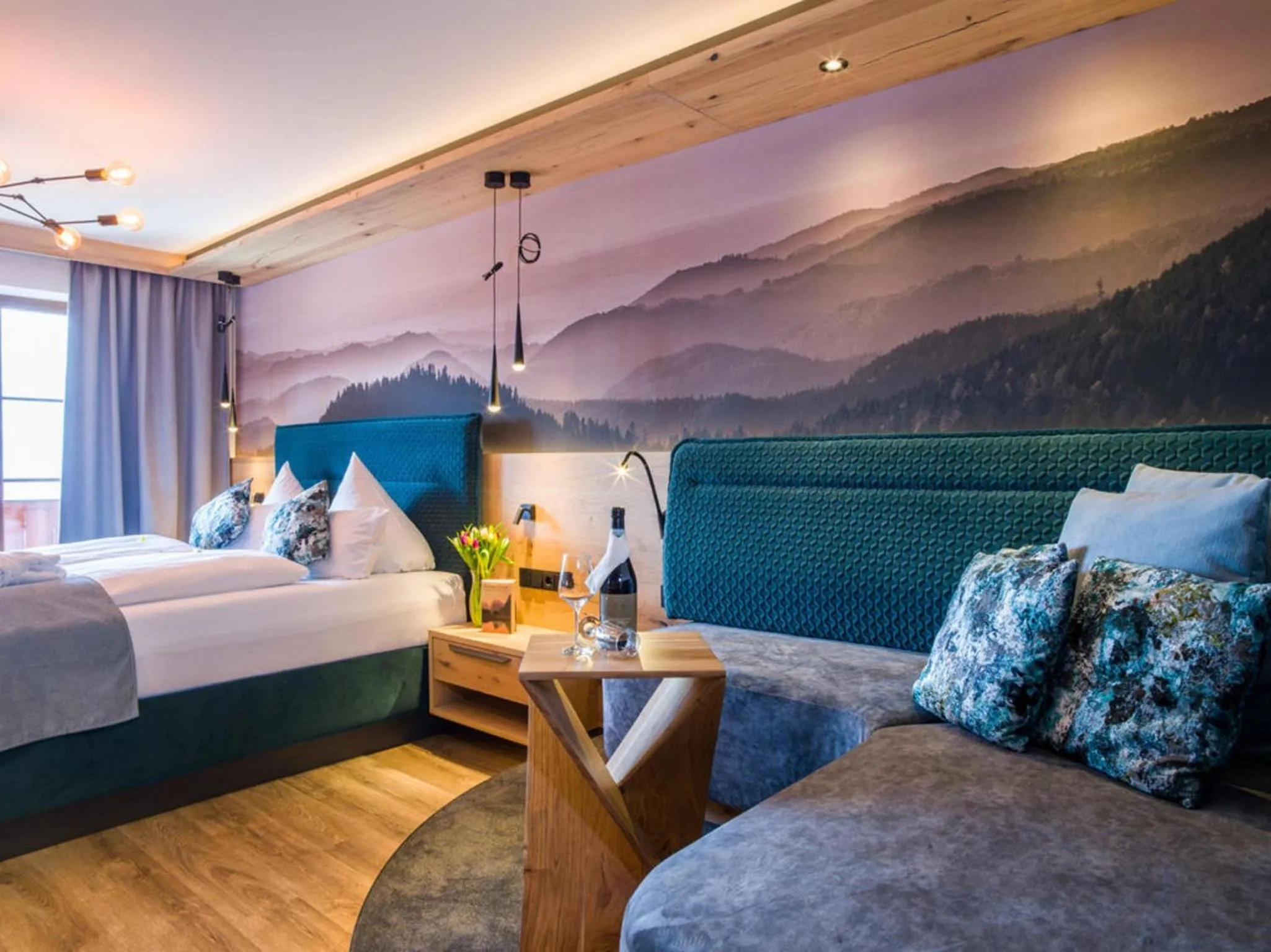 Bed in Panoramahotel Grobauer