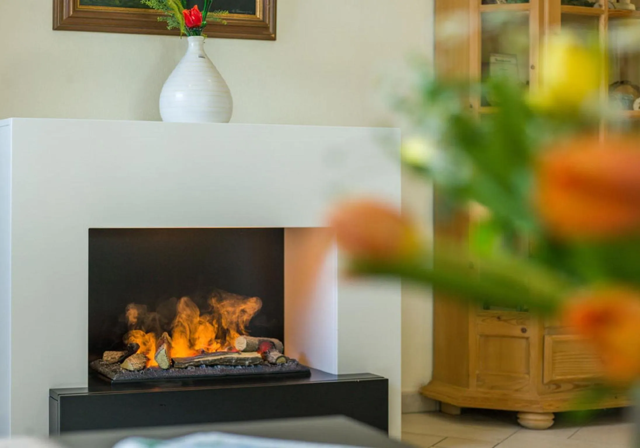 fireplace in Panoramahotel Grobauer