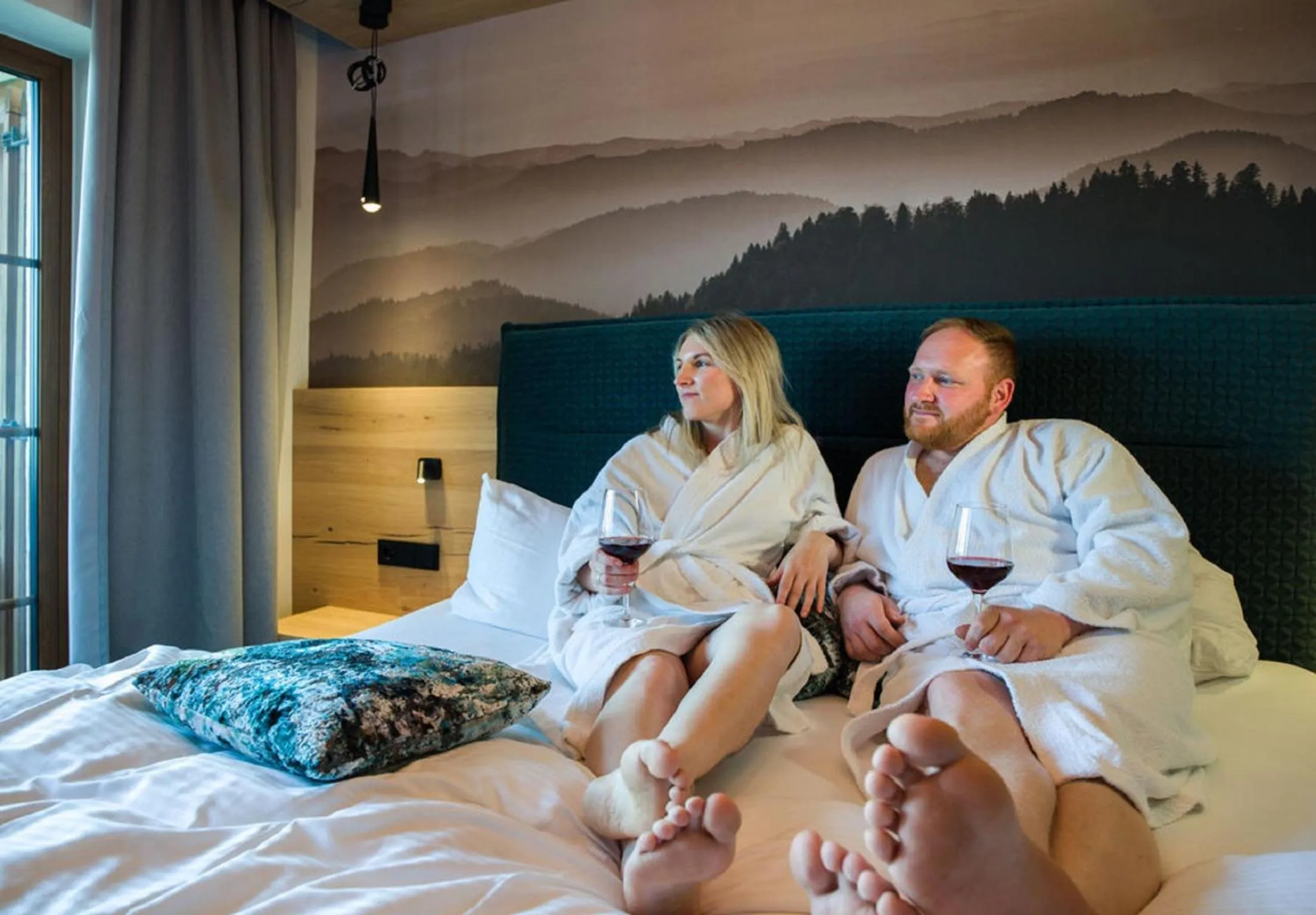 Bed in Panoramahotel Grobauer