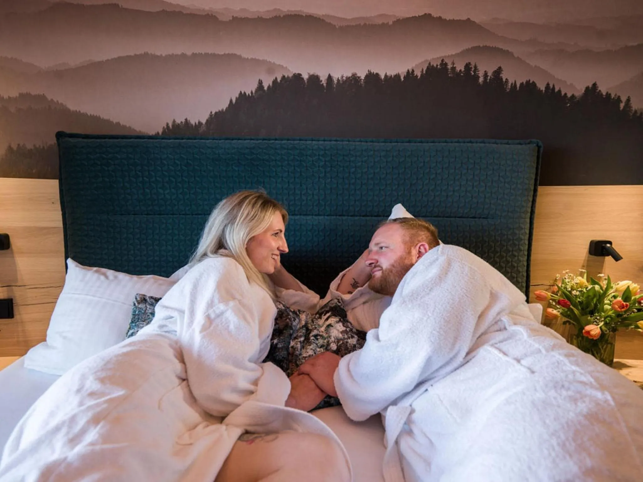 Bed in Panoramahotel Grobauer