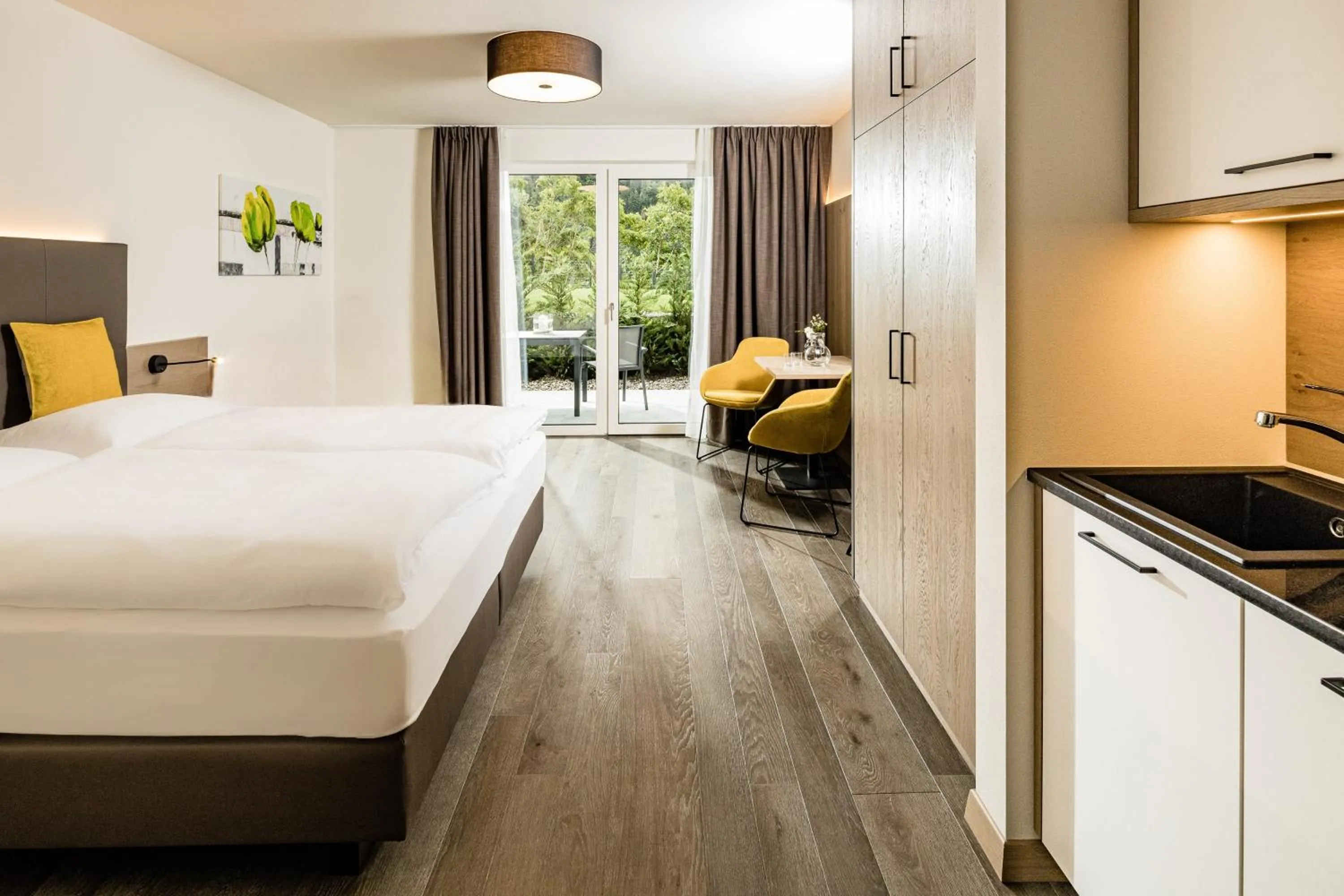 Bed in Panorama Residence Saltauserhof Resort