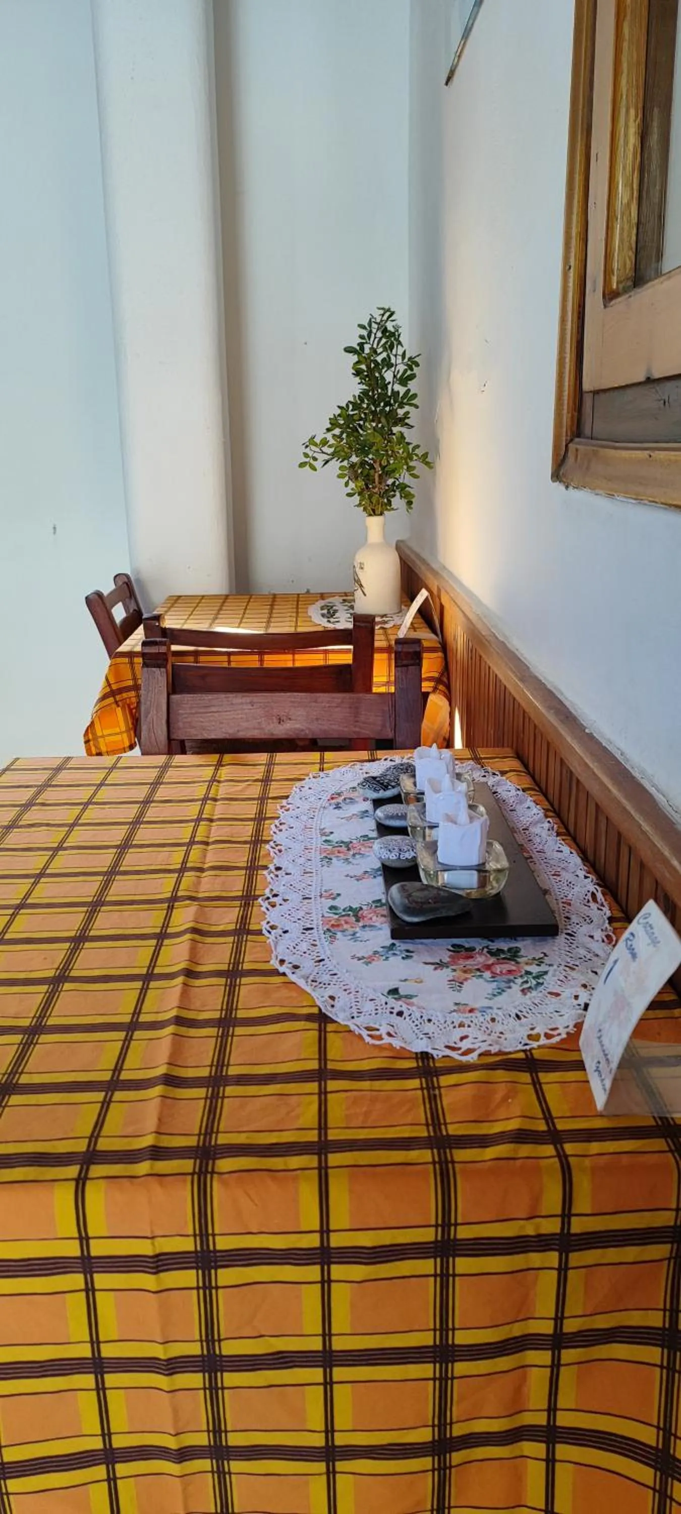 Dining area in Oleander's Garden Traditional Cretan Cottage