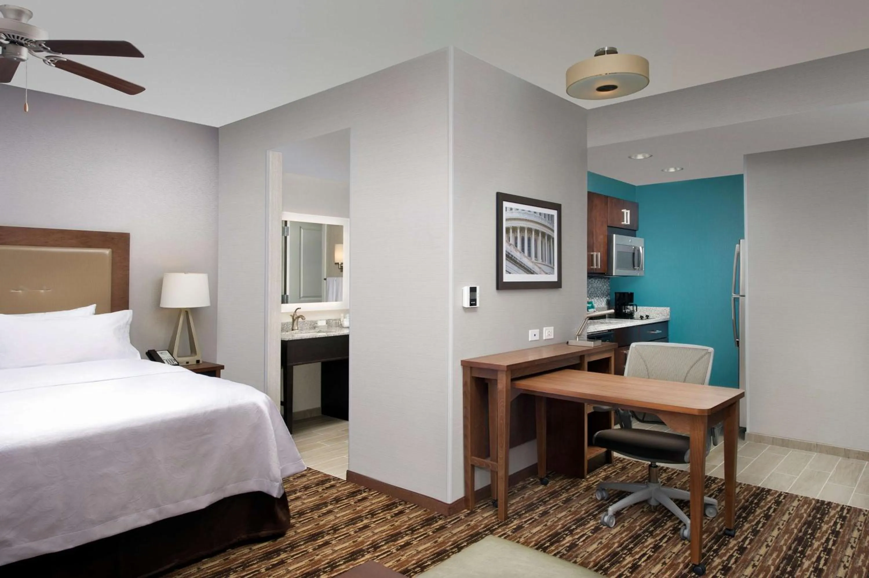 Photo of the whole room, Bed in Homewood Suites by Hilton Washington DC NoMa Union Station