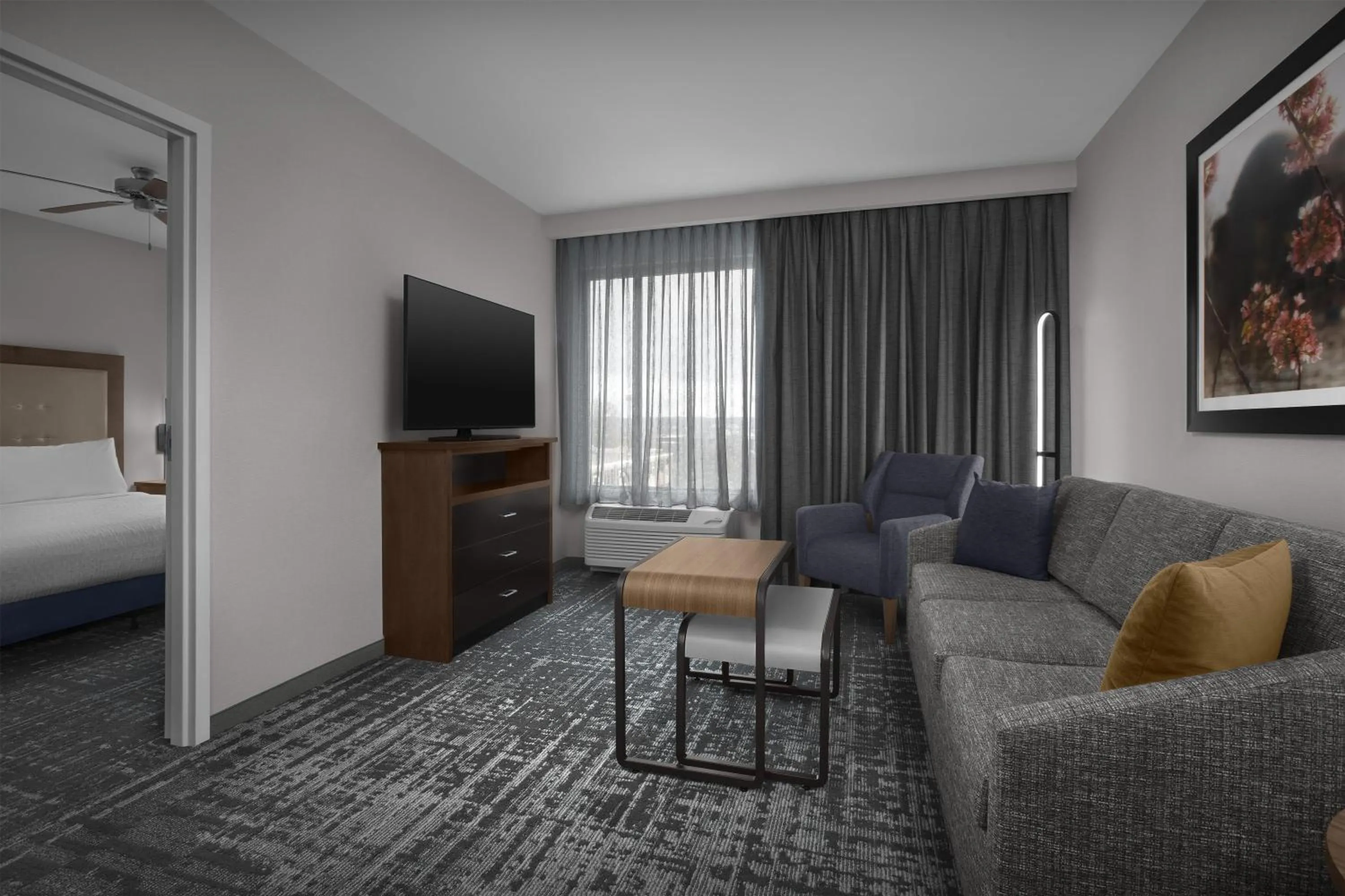 Living room, Bed in Homewood Suites by Hilton Washington DC NoMa Union Station