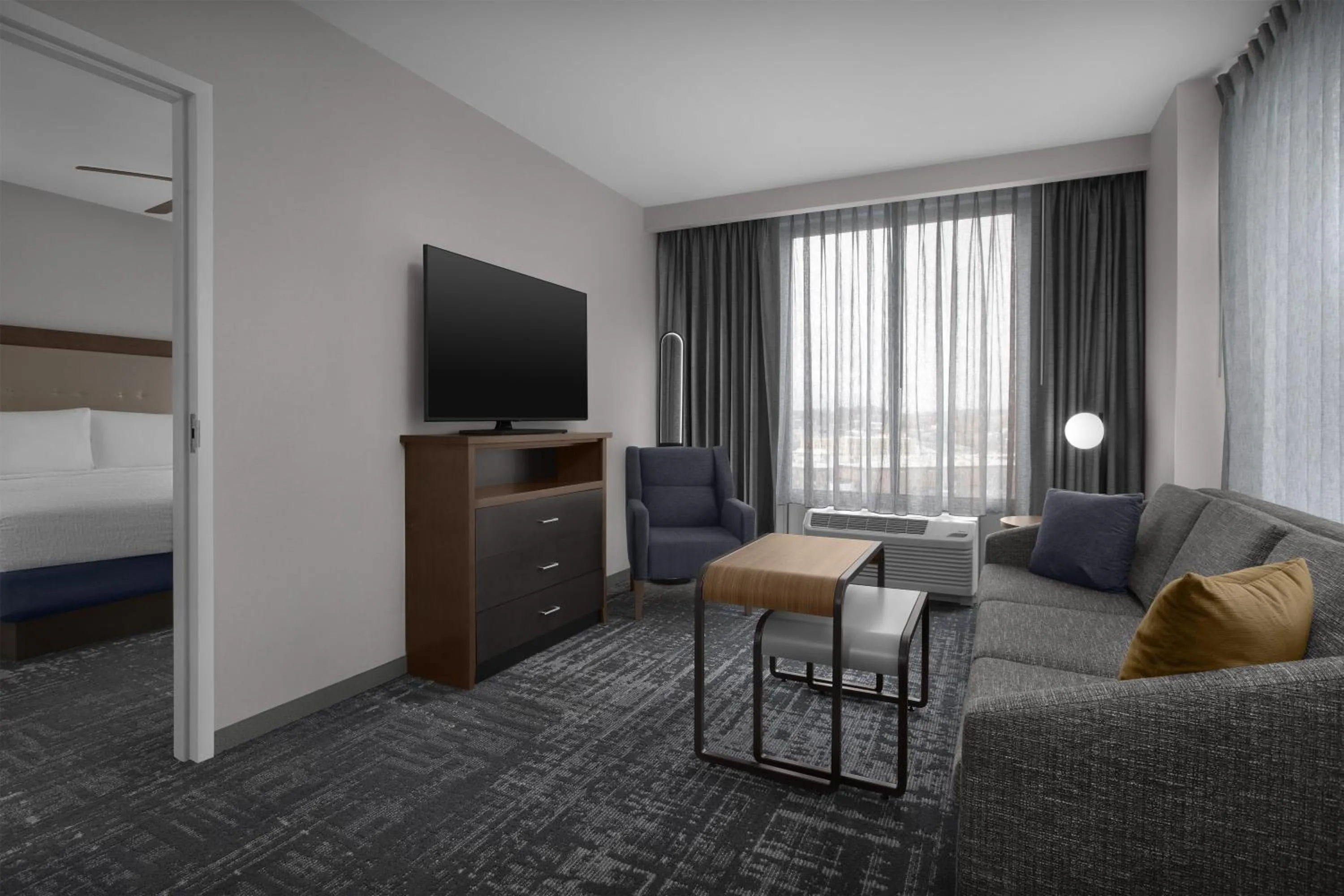 Living room, Bed in Homewood Suites by Hilton Washington DC NoMa Union Station