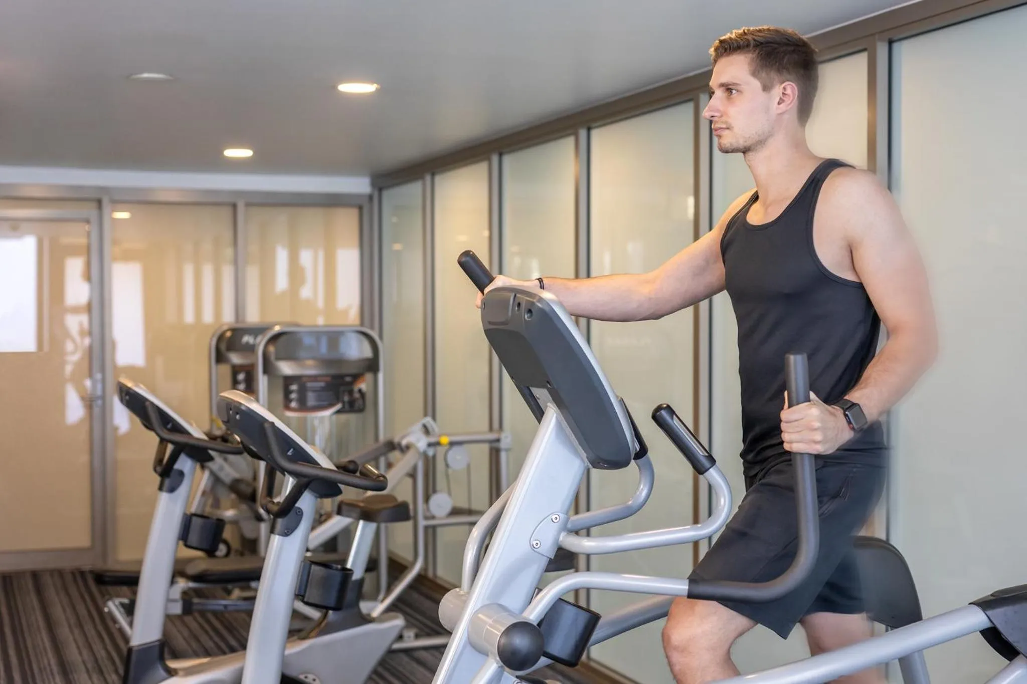 Fitness centre/facilities in Meriton Suites North Ryde