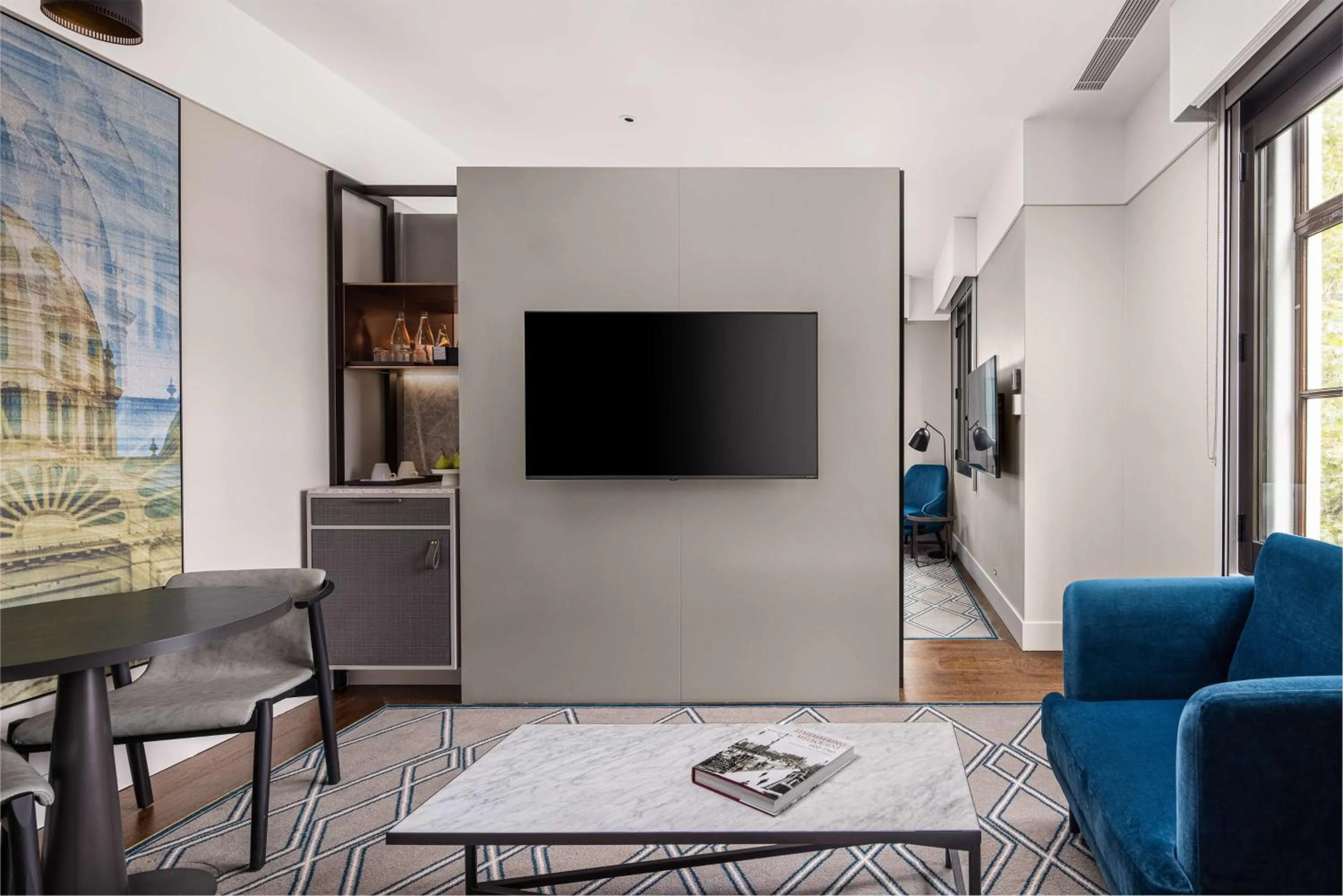 Living room in Hilton Melbourne Little Queen Street