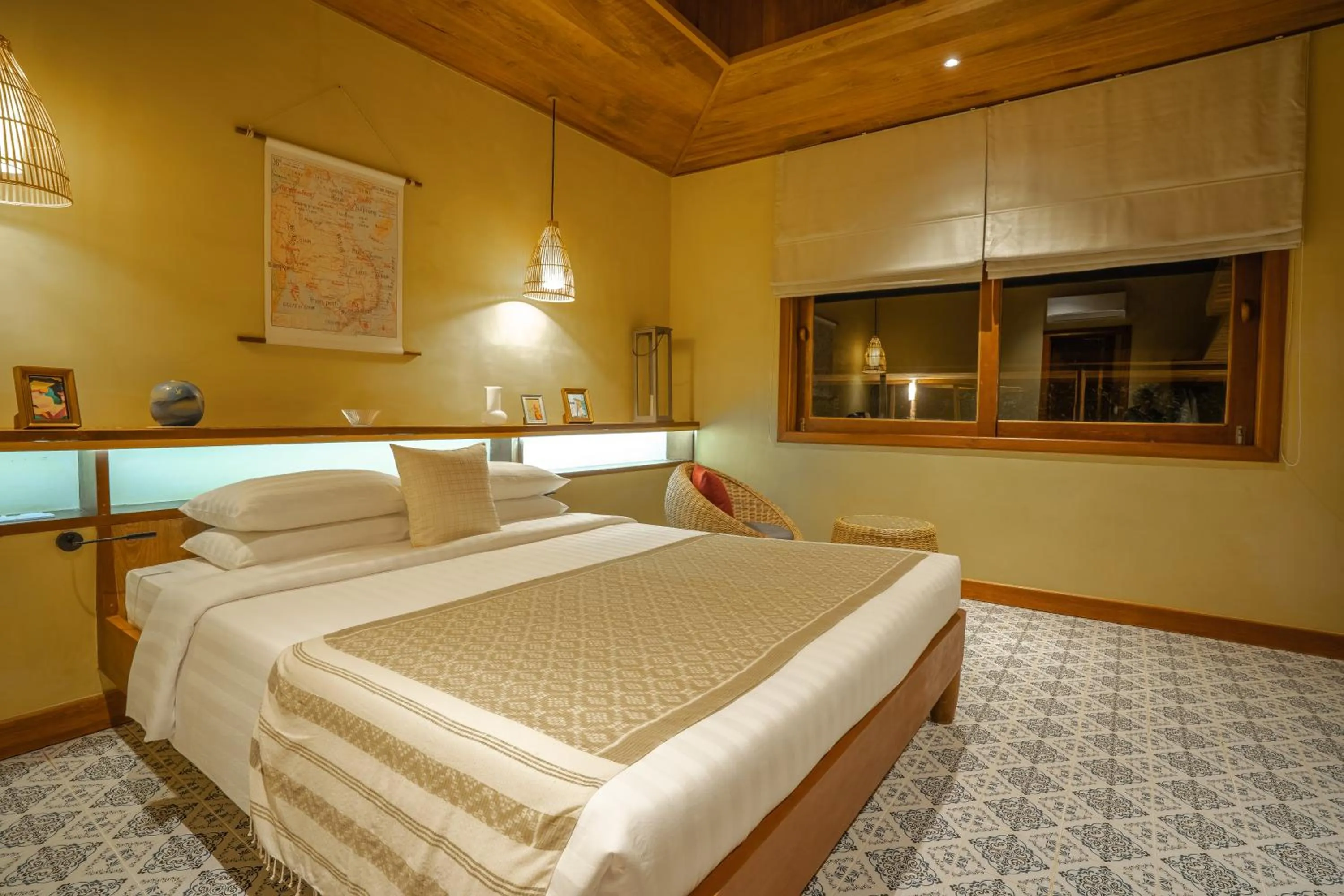 Bed in Peam Snea Resort