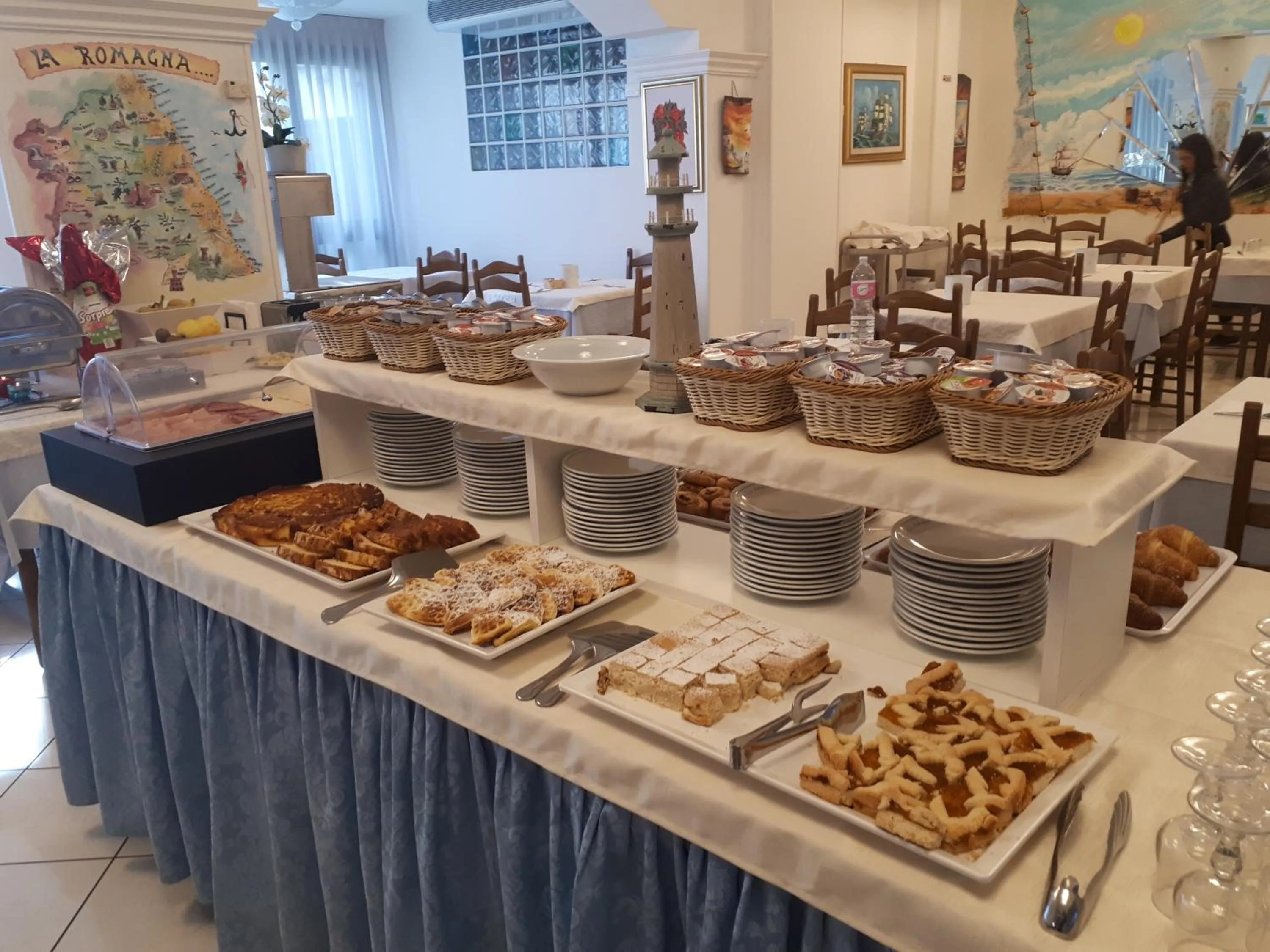 Buffet breakfast in Hotel Arlecchino