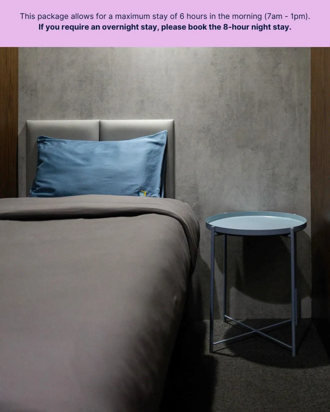 Bed in Sleepover Terminal 1, Concourse D - formerly sleep 'n fly