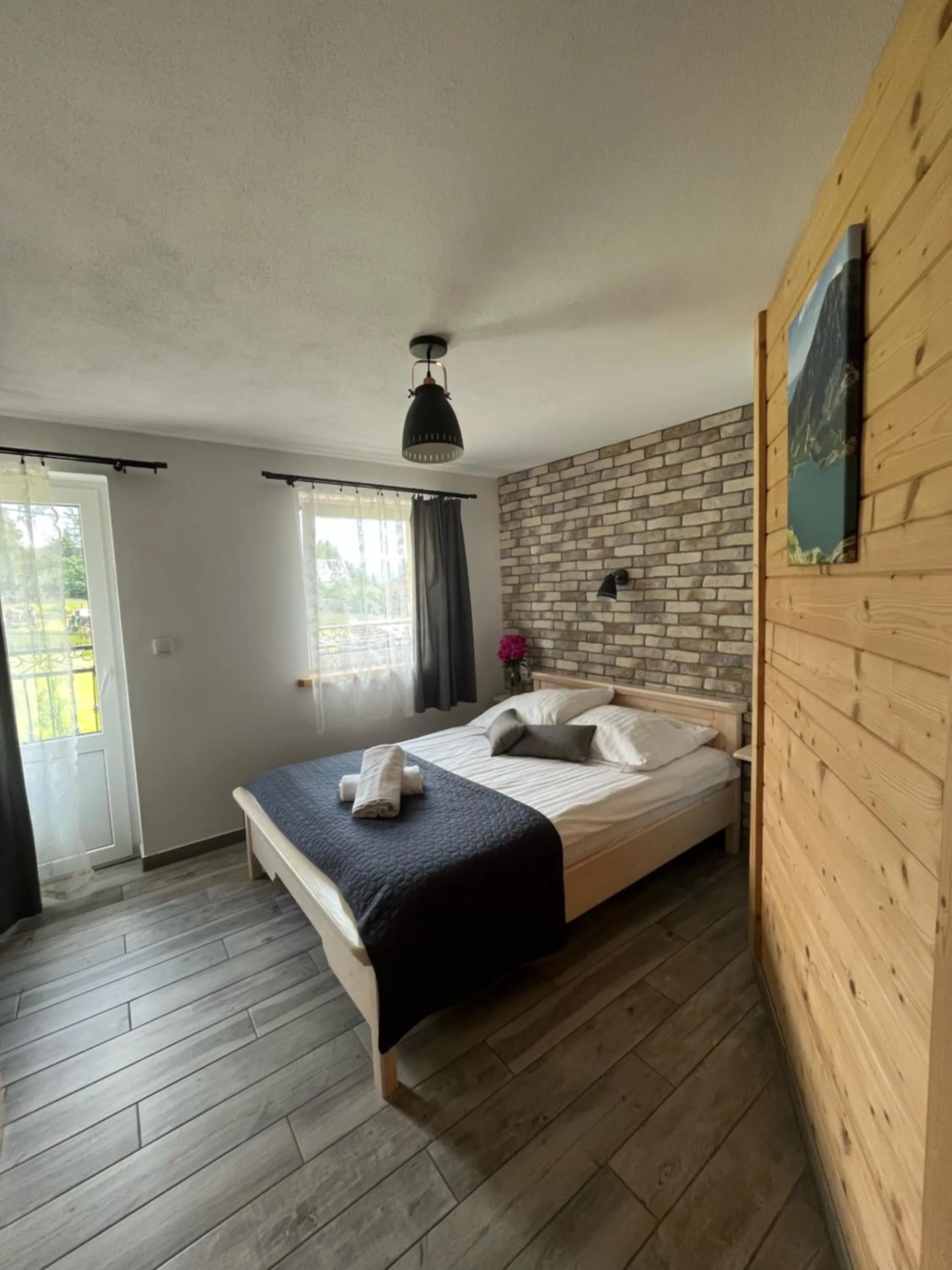 Bed in Pokoje Goscinne u Naglaka Willa Zab