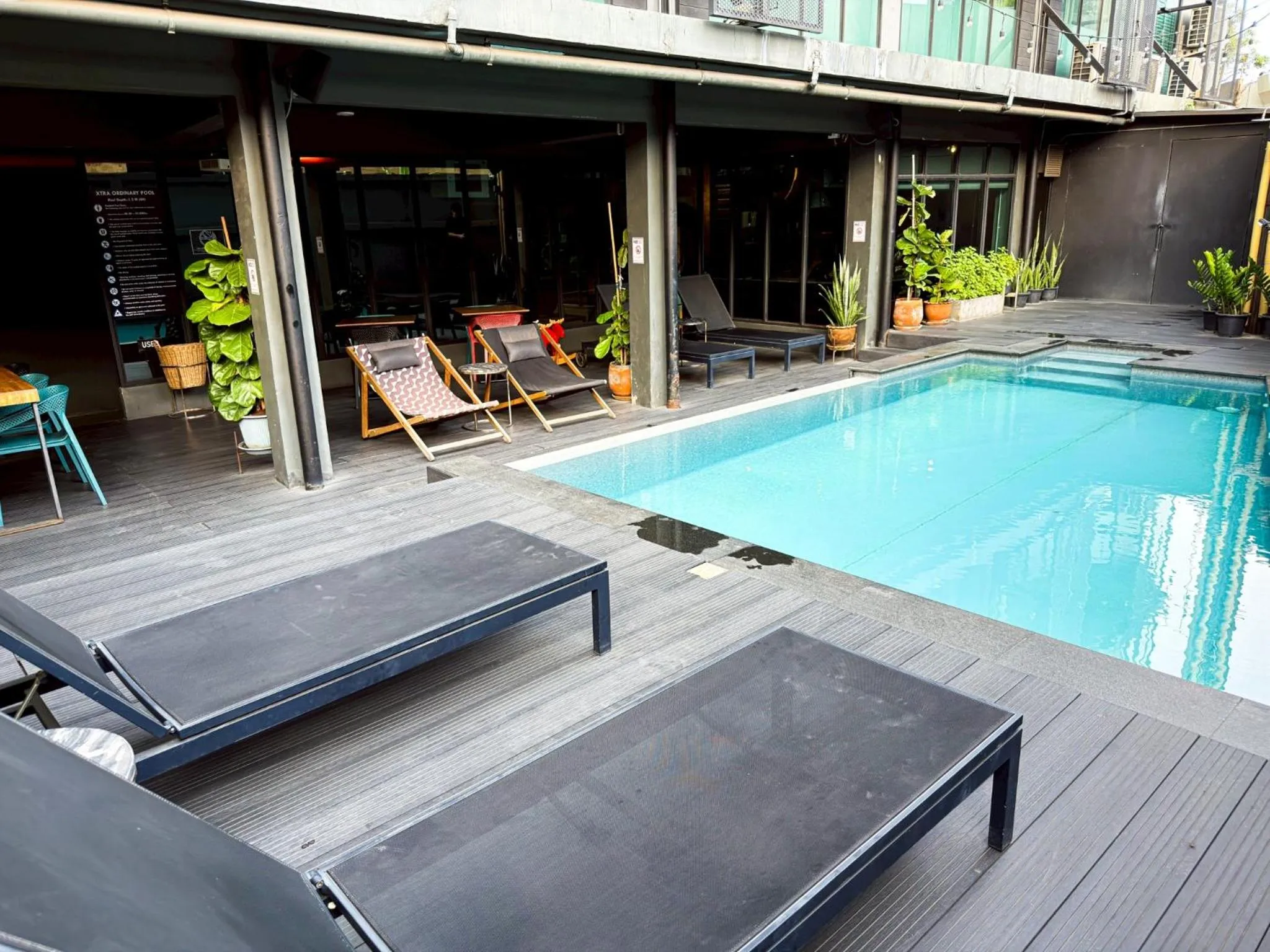 Pool view in Hotel Ordinary Bangkok