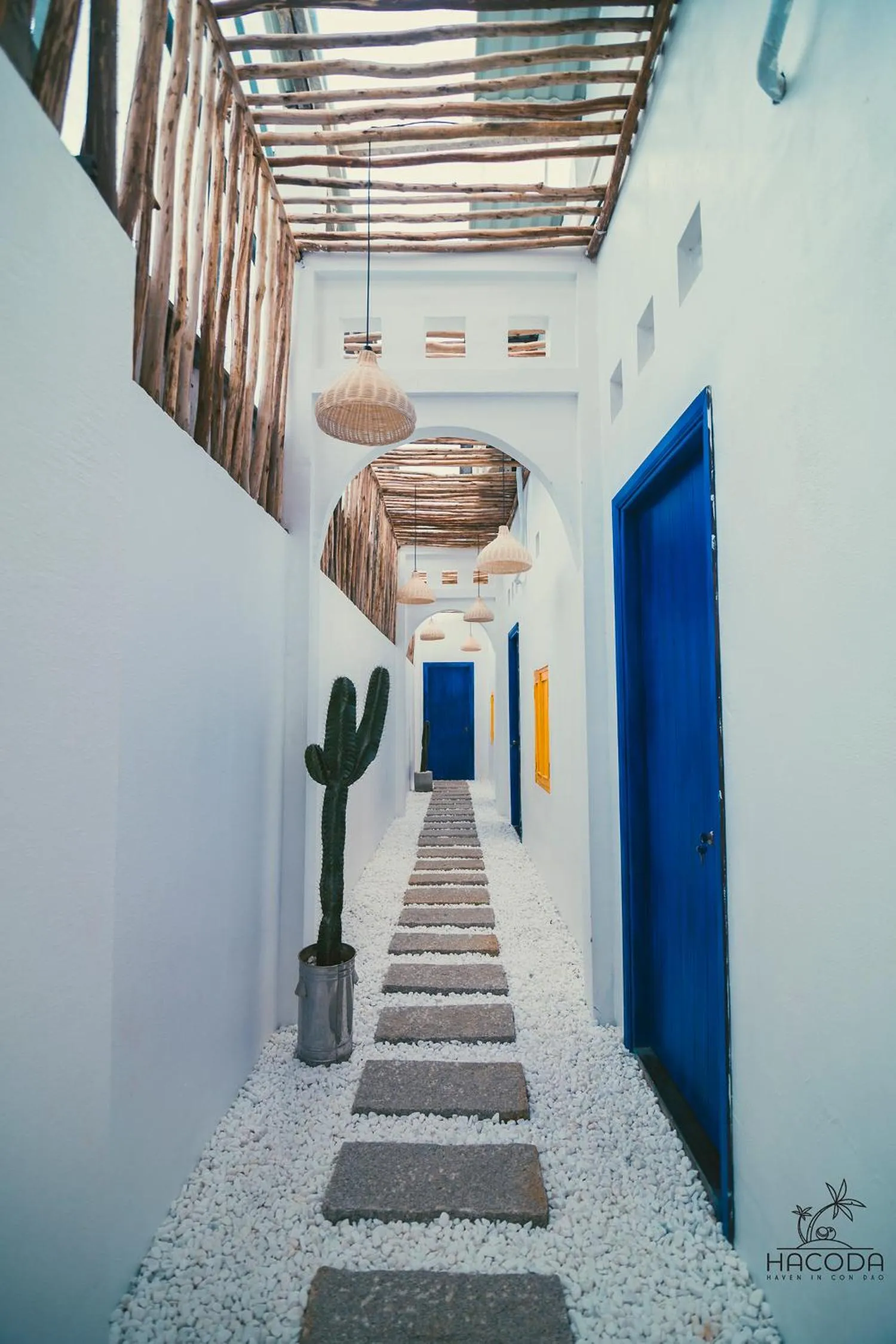 Inner courtyard view in Hacoda Homestay