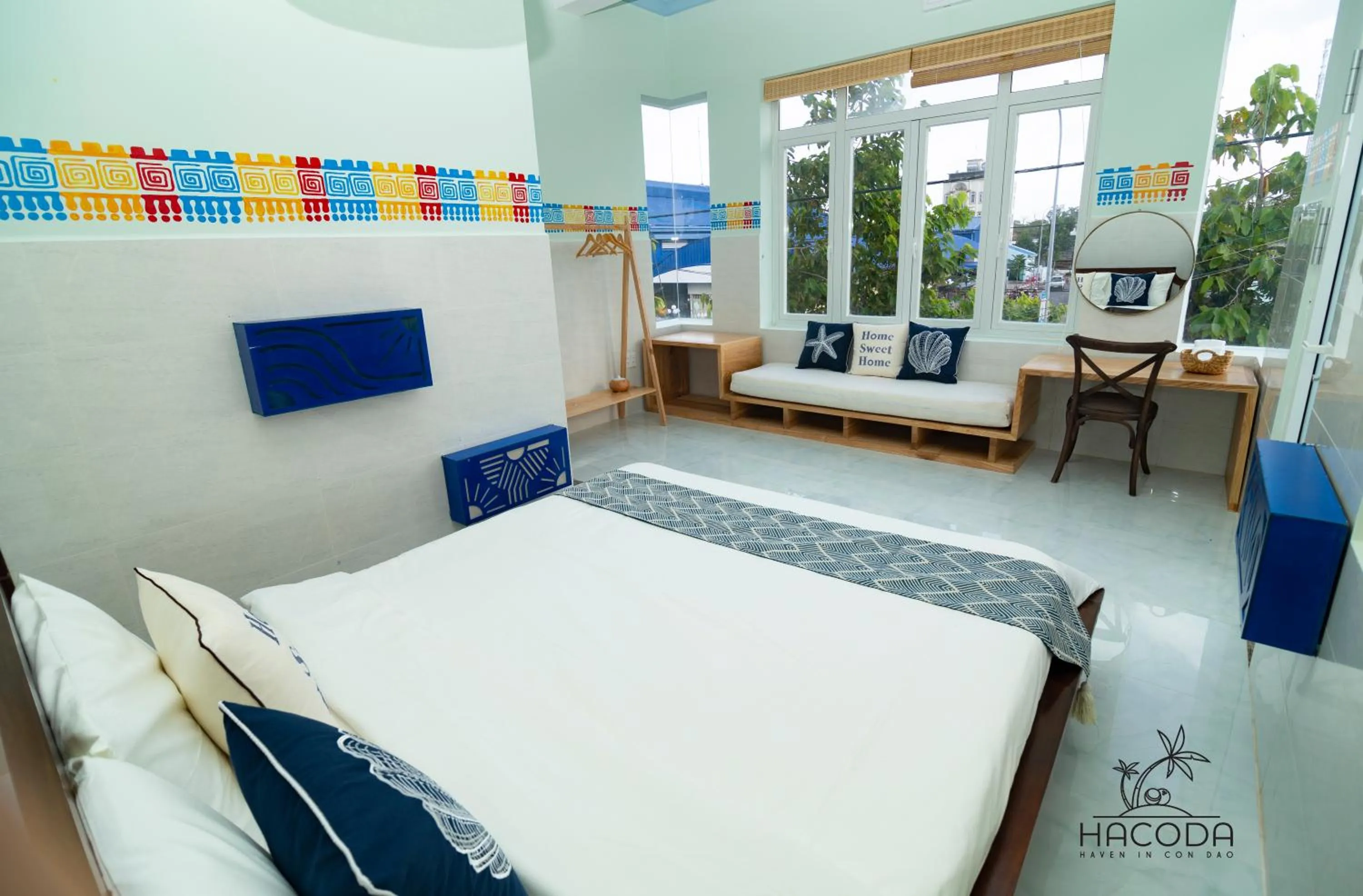 TV and multimedia, Bed in Hacoda Homestay