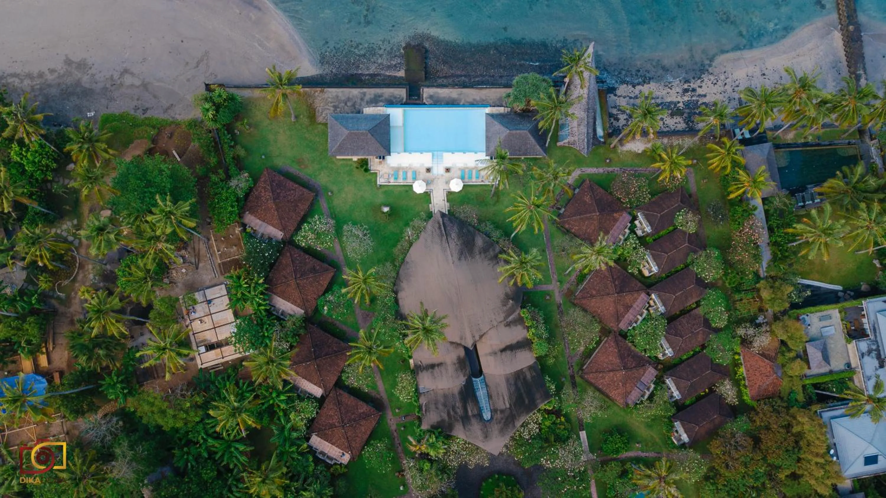 Bird's eye view in Lotus Bungalows