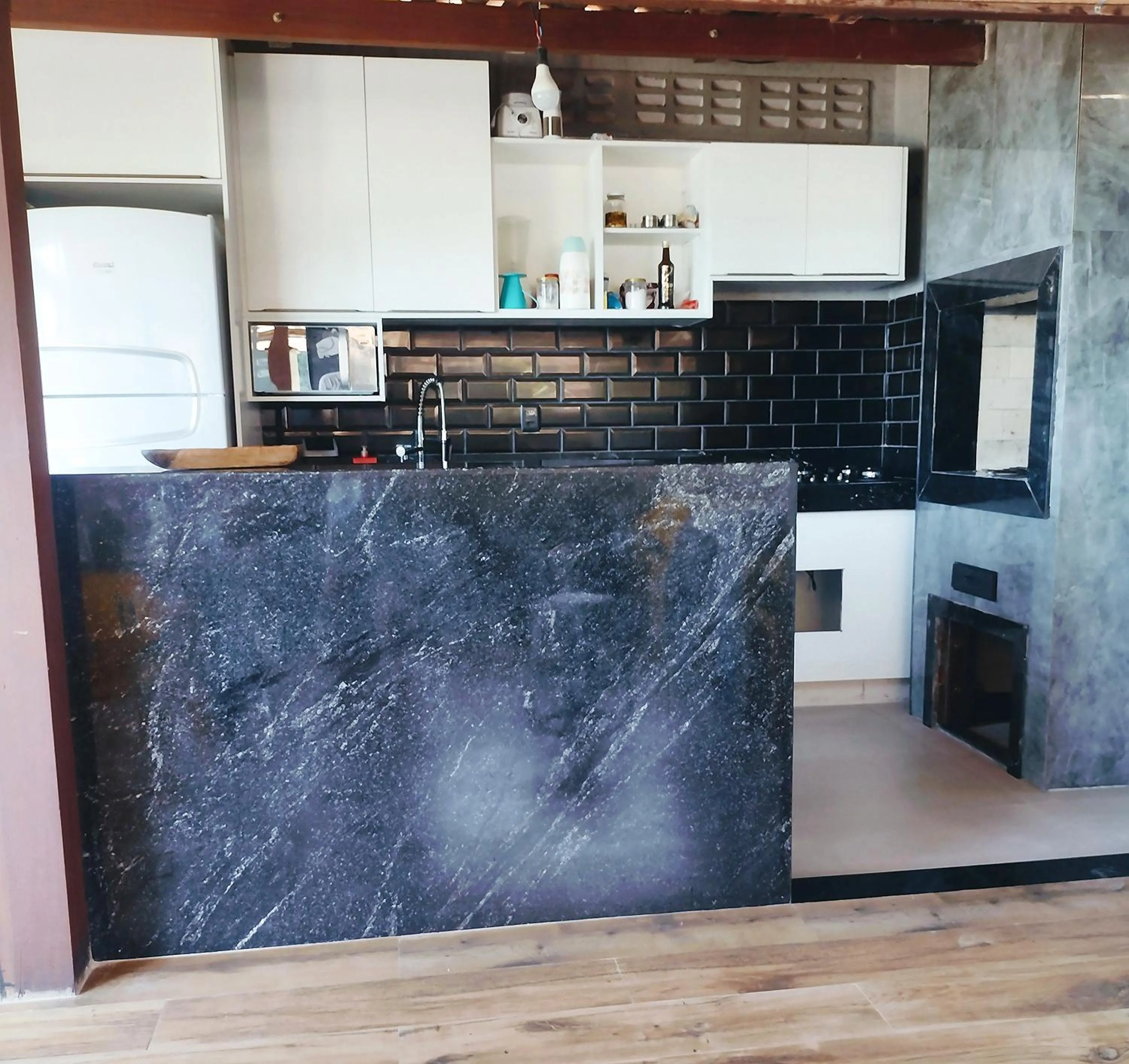 Communal kitchen in Hospedaje MorroSP