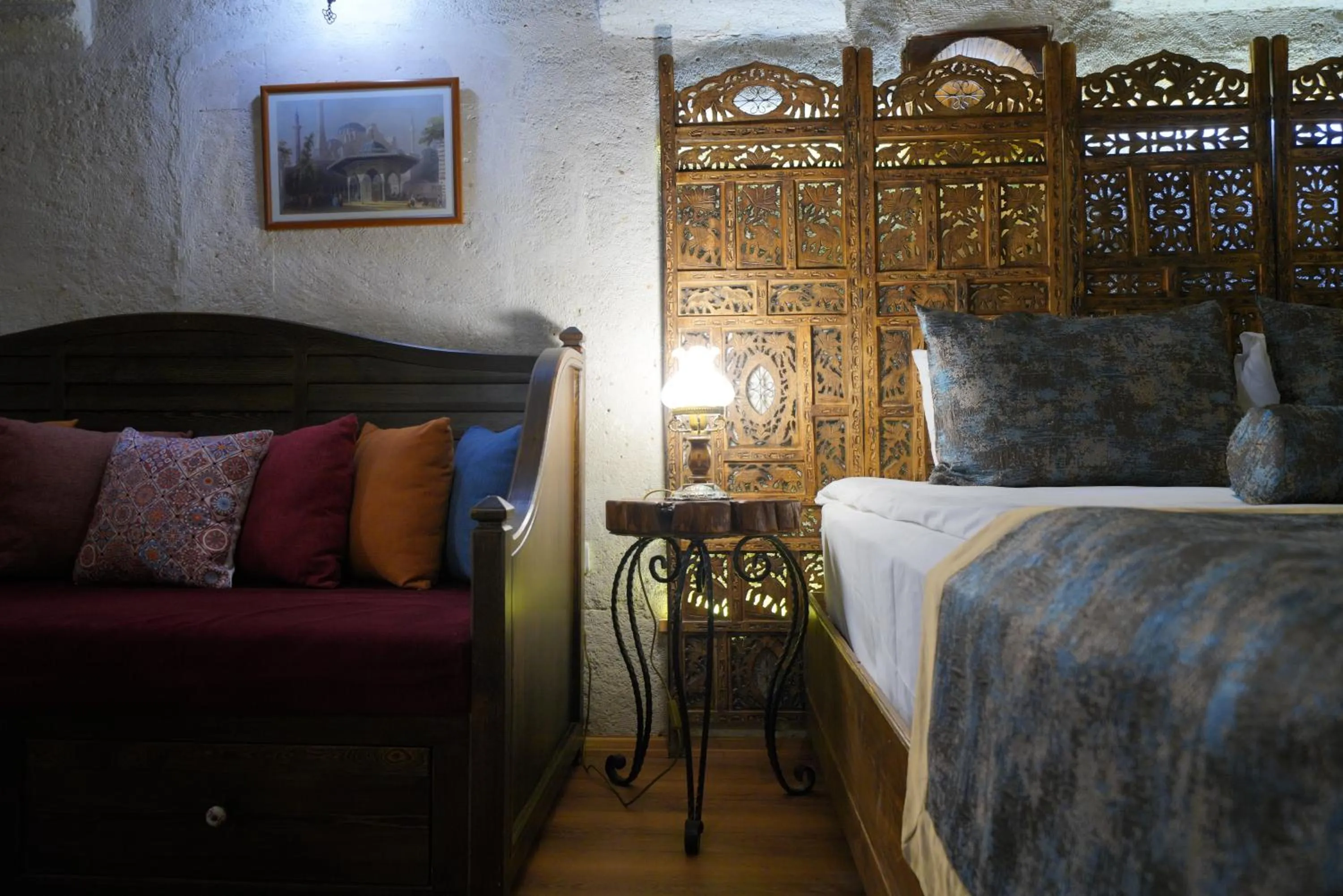Bed in Mira Cappadocia Hotel