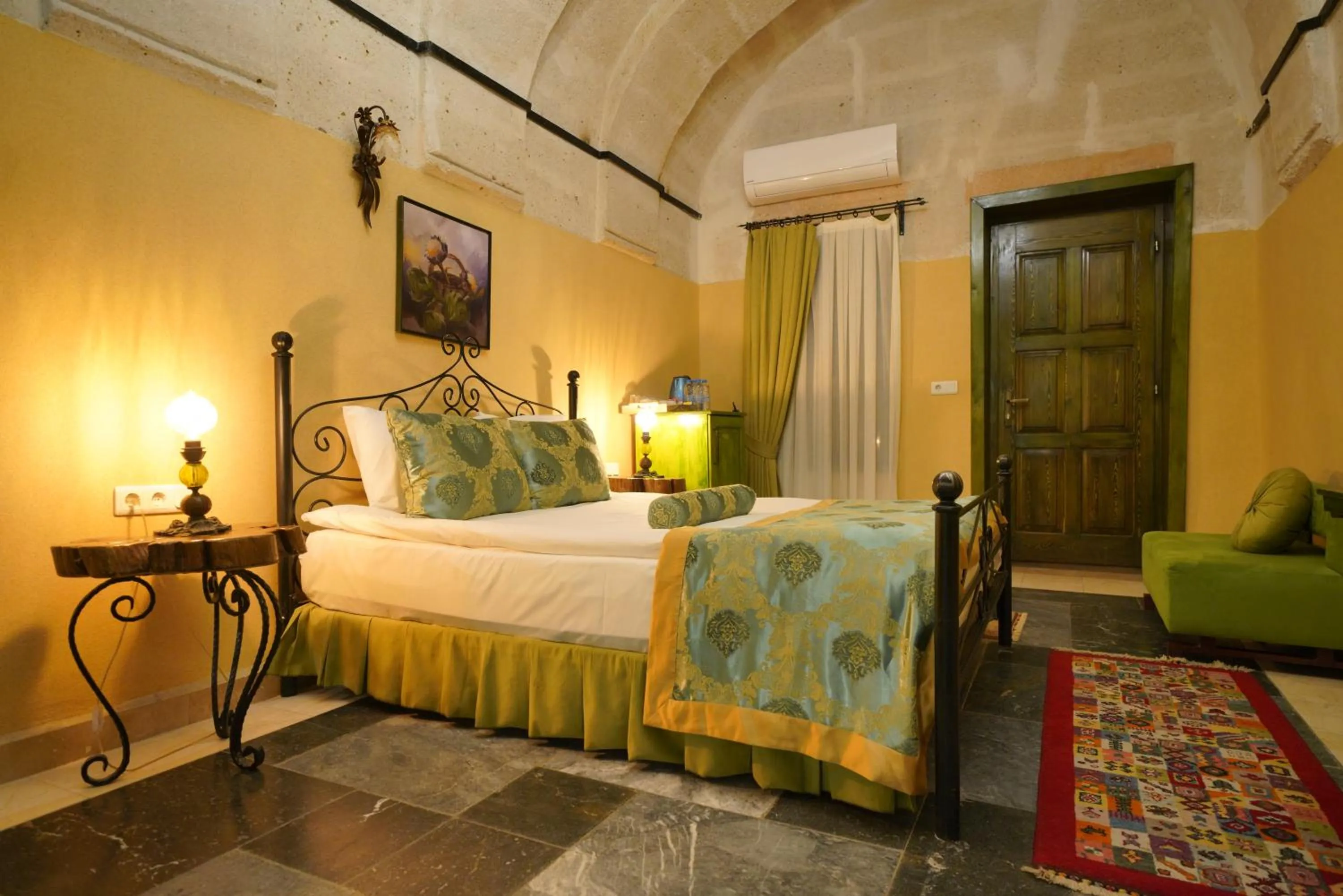 Bed in Mira Cappadocia Hotel
