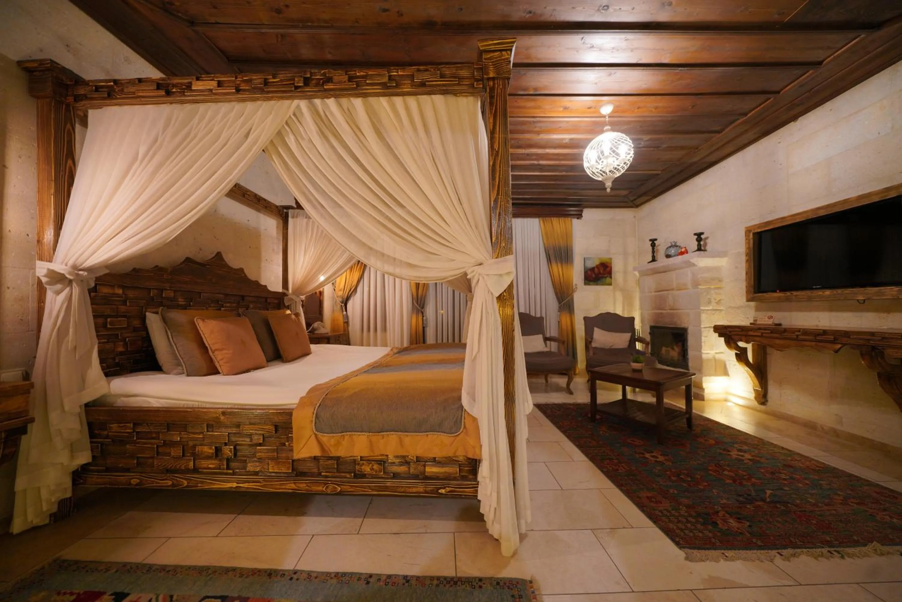 Bed in Mira Cappadocia Hotel
